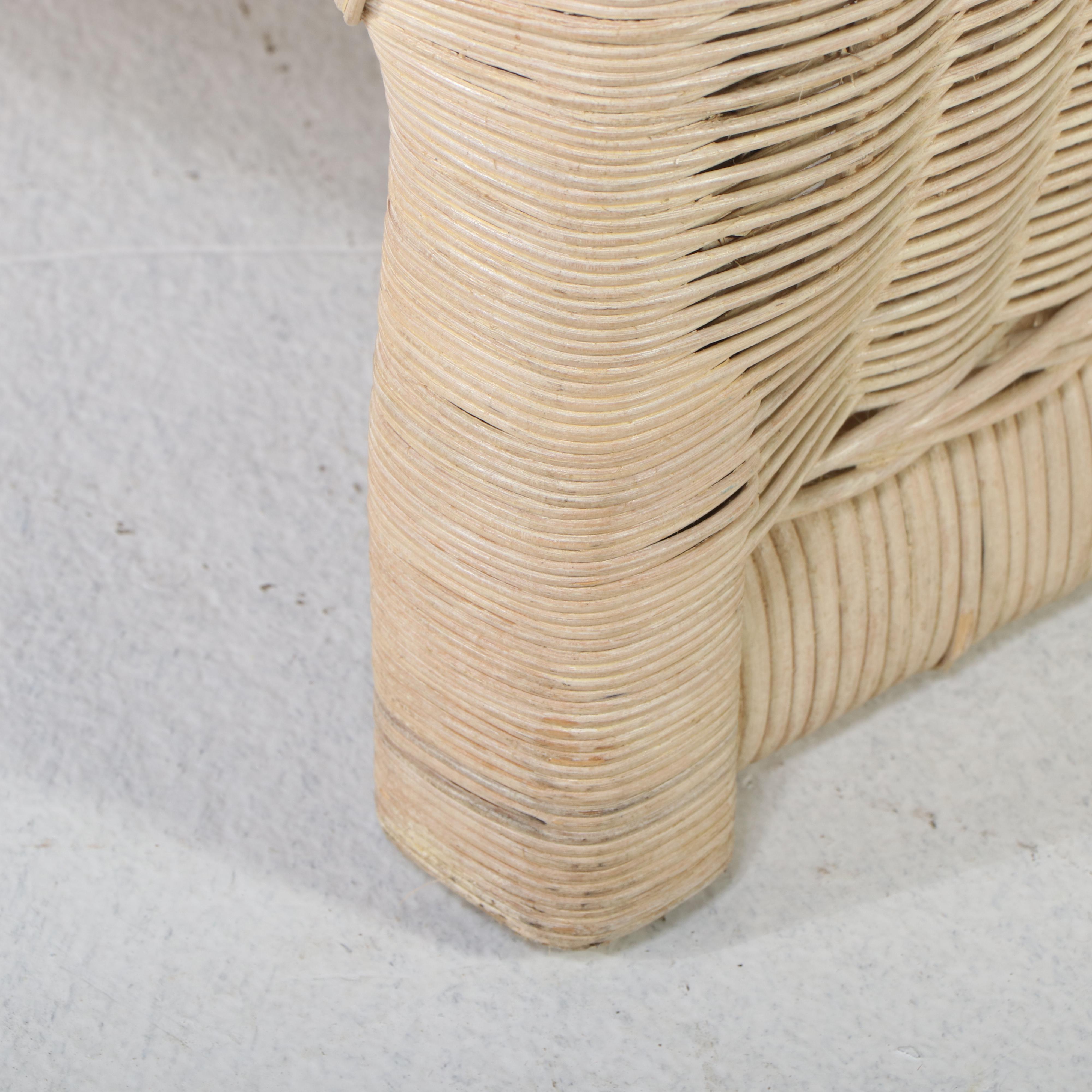 Five-Piece Ficks Reed Wicker Patio Lounge Set, Late 20th Century