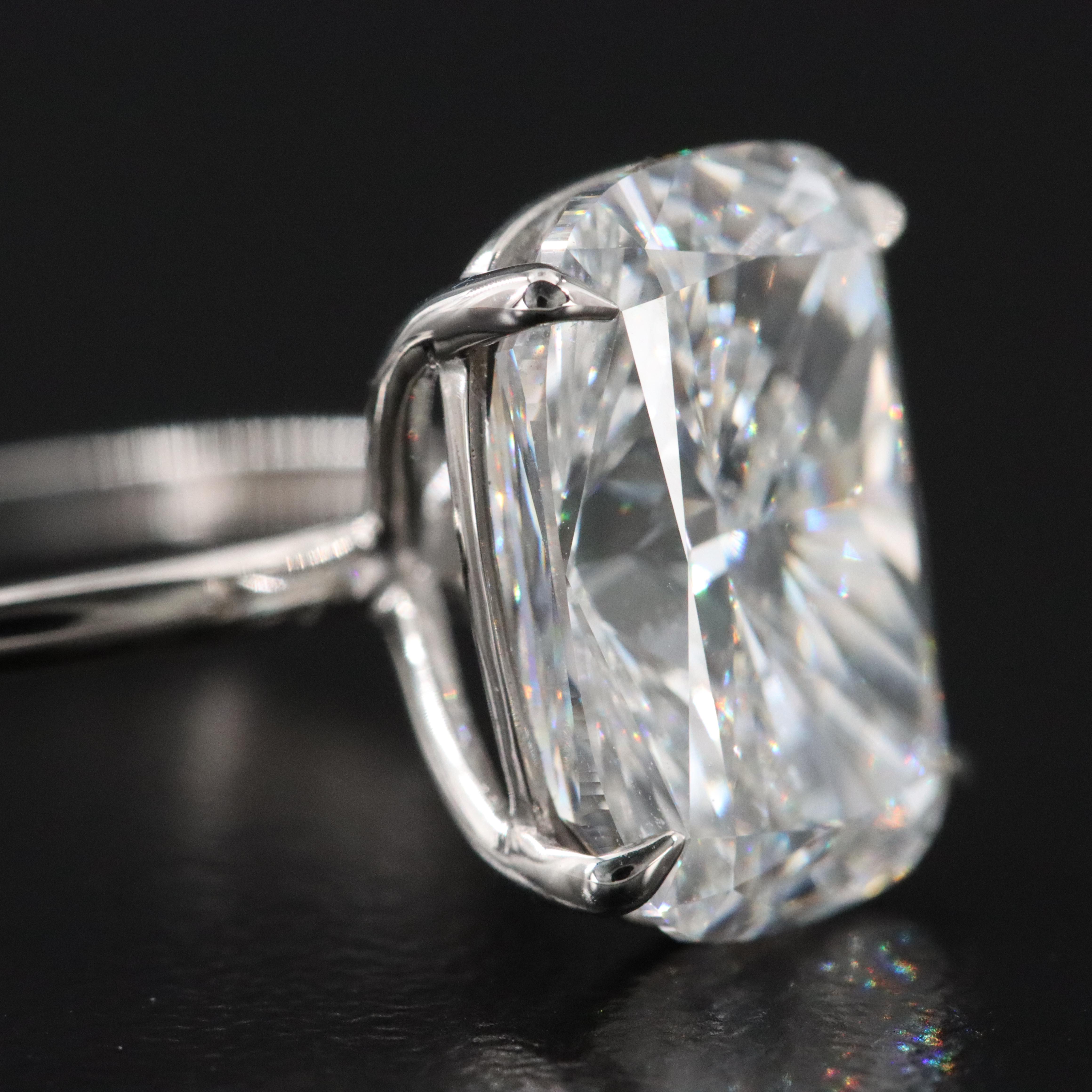 Platinum 5.28 CT Lab Grown Diamond Solitaire Ring with IGI Report