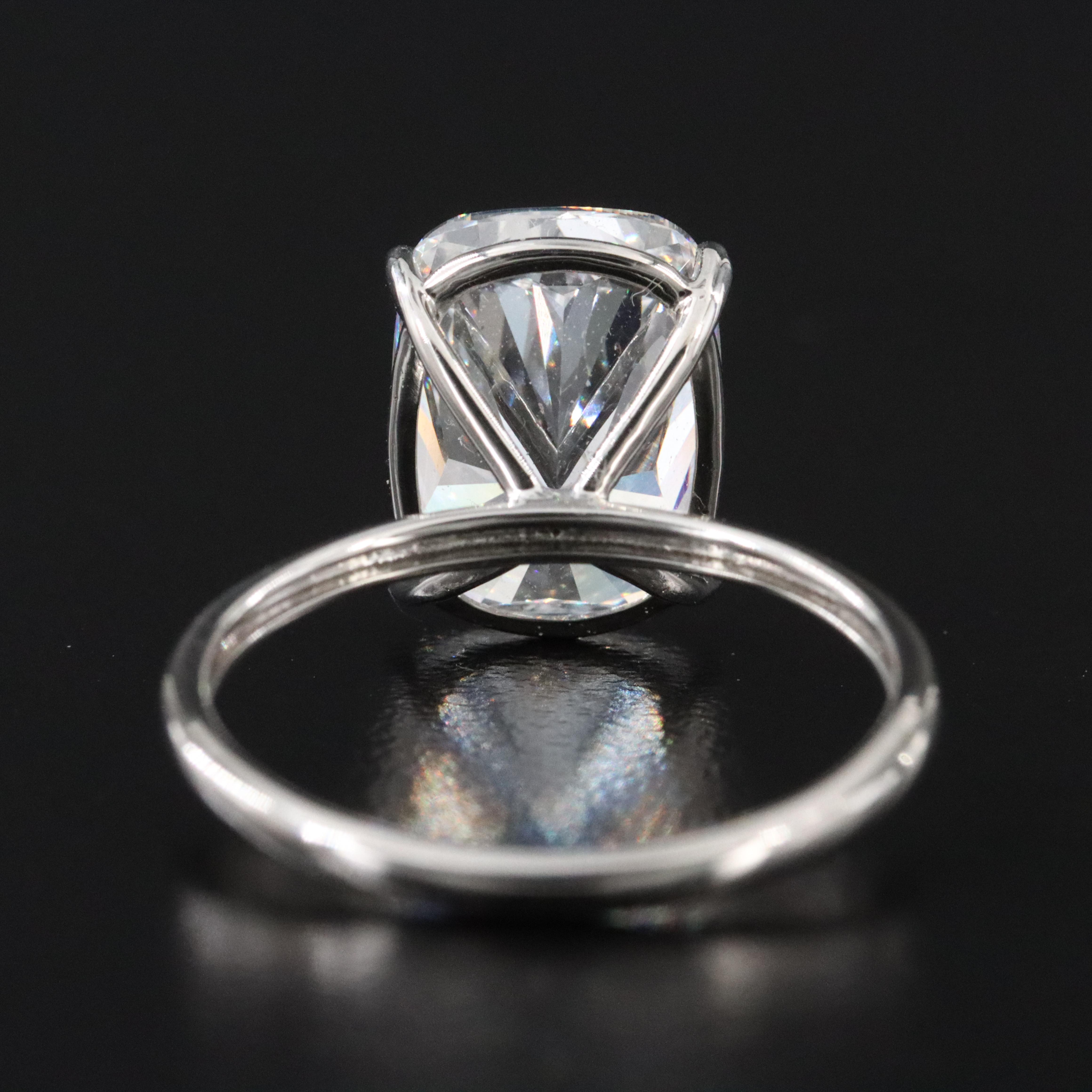 Platinum 5.28 CT Lab Grown Diamond Solitaire Ring with IGI Report