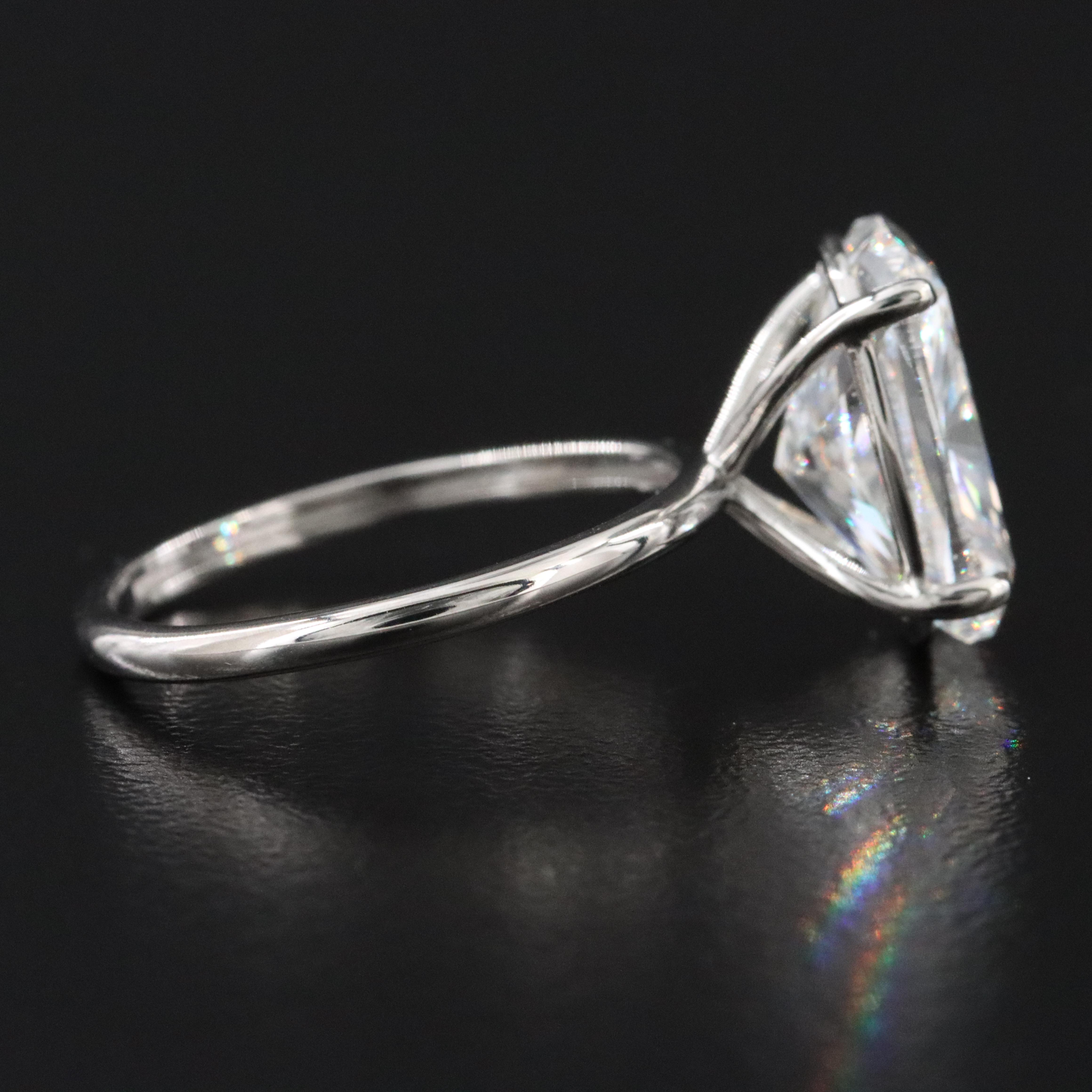 Platinum 5.28 CT Lab Grown Diamond Solitaire Ring with IGI Report