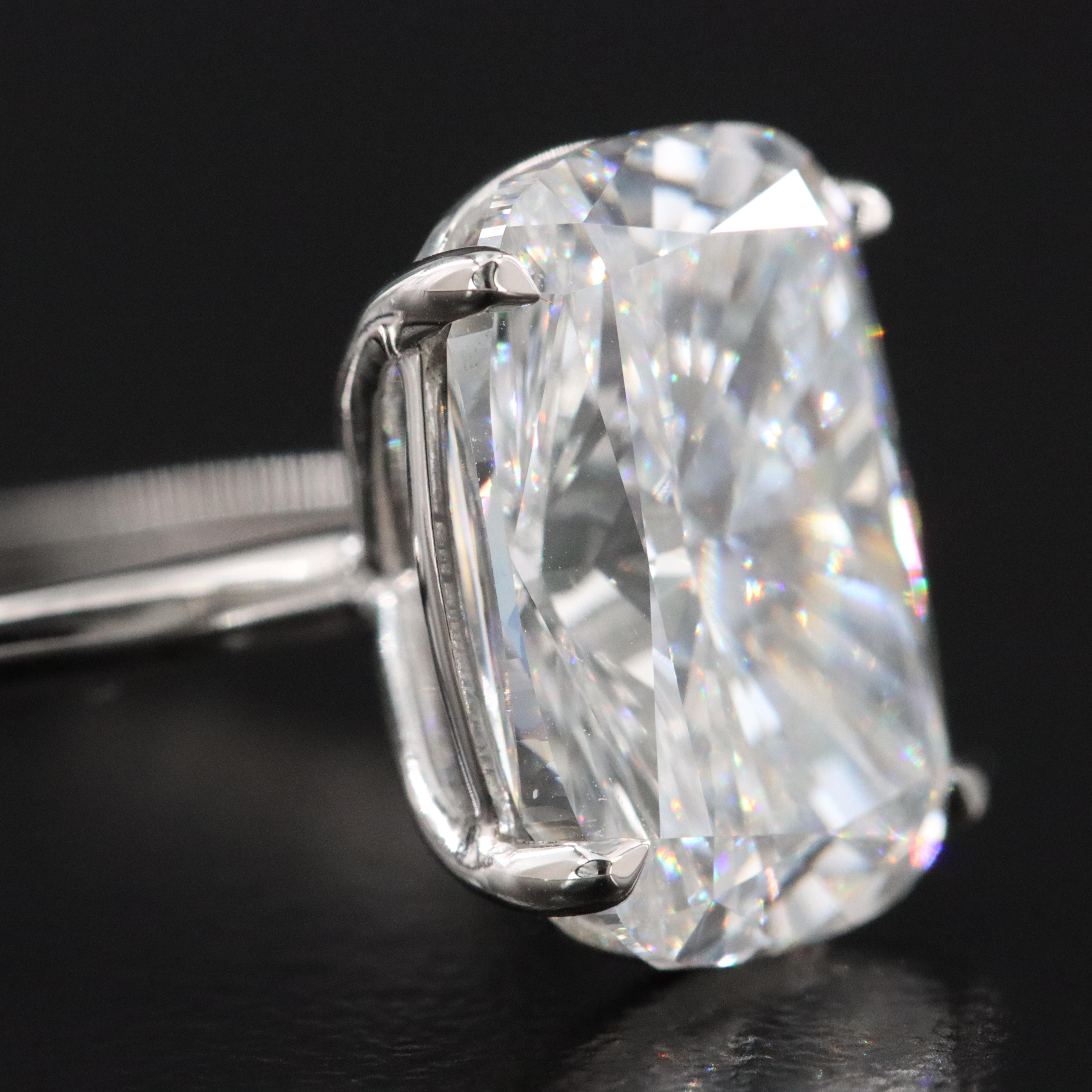 Platinum 5.28 CT Lab Grown Diamond Solitaire Ring with IGI Report