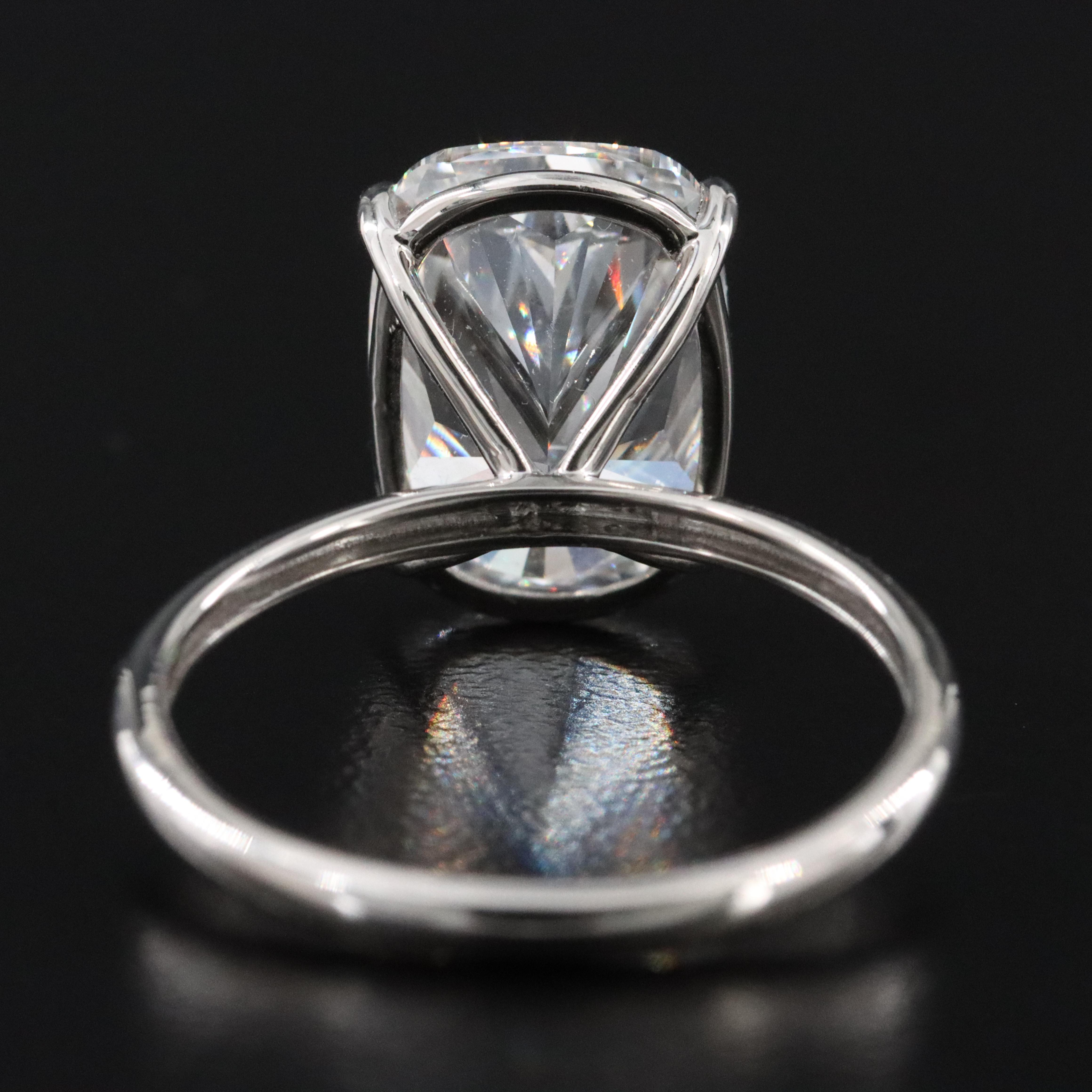 Platinum 5.28 CT Lab Grown Diamond Solitaire Ring with IGI Report