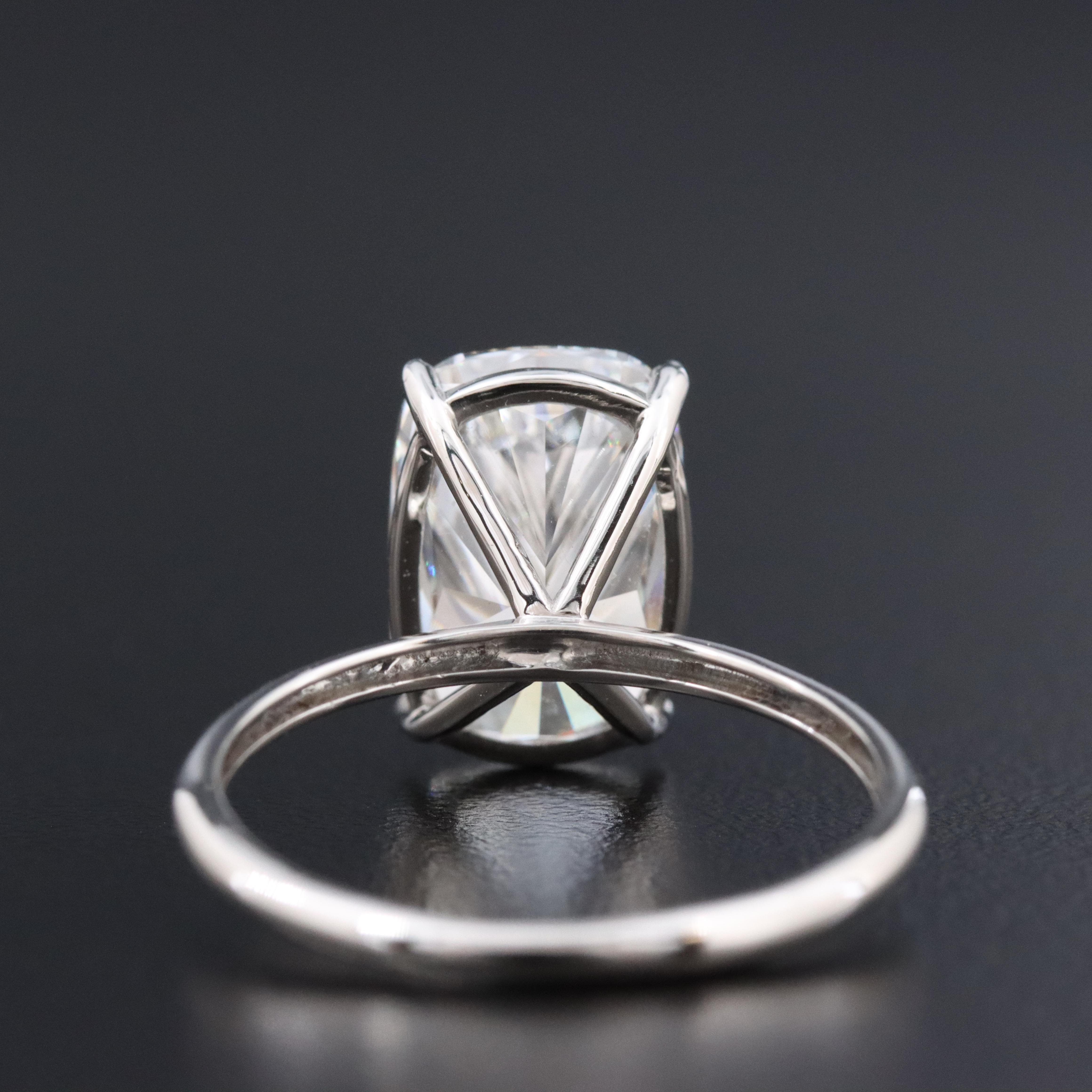 Platinum 4.59 CT Lab Grown Diamond Solitaire Ring with IGI Report