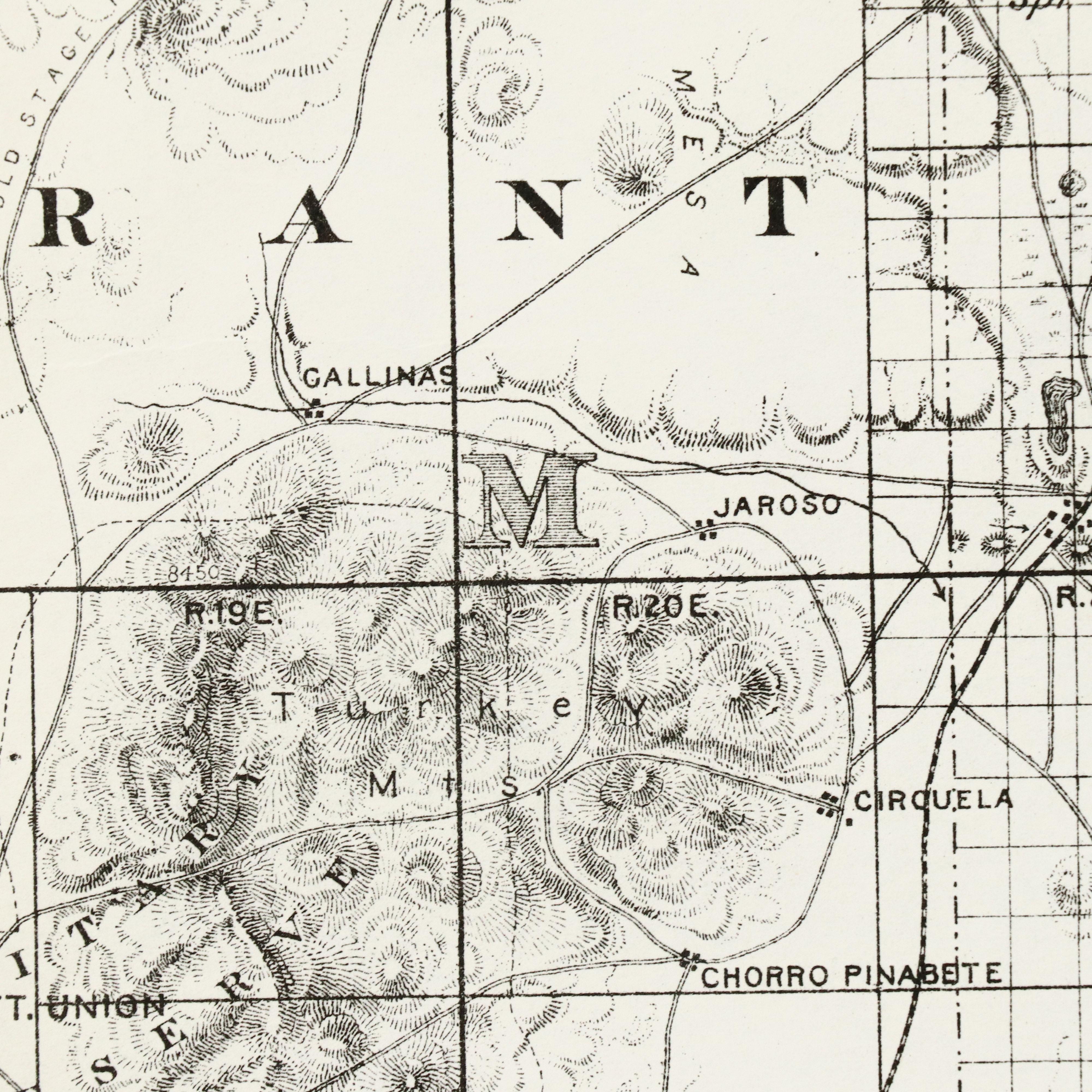 Hand-Colored Map "Sectional Map of Colfax and Mora Counties, New Mexico," 1889