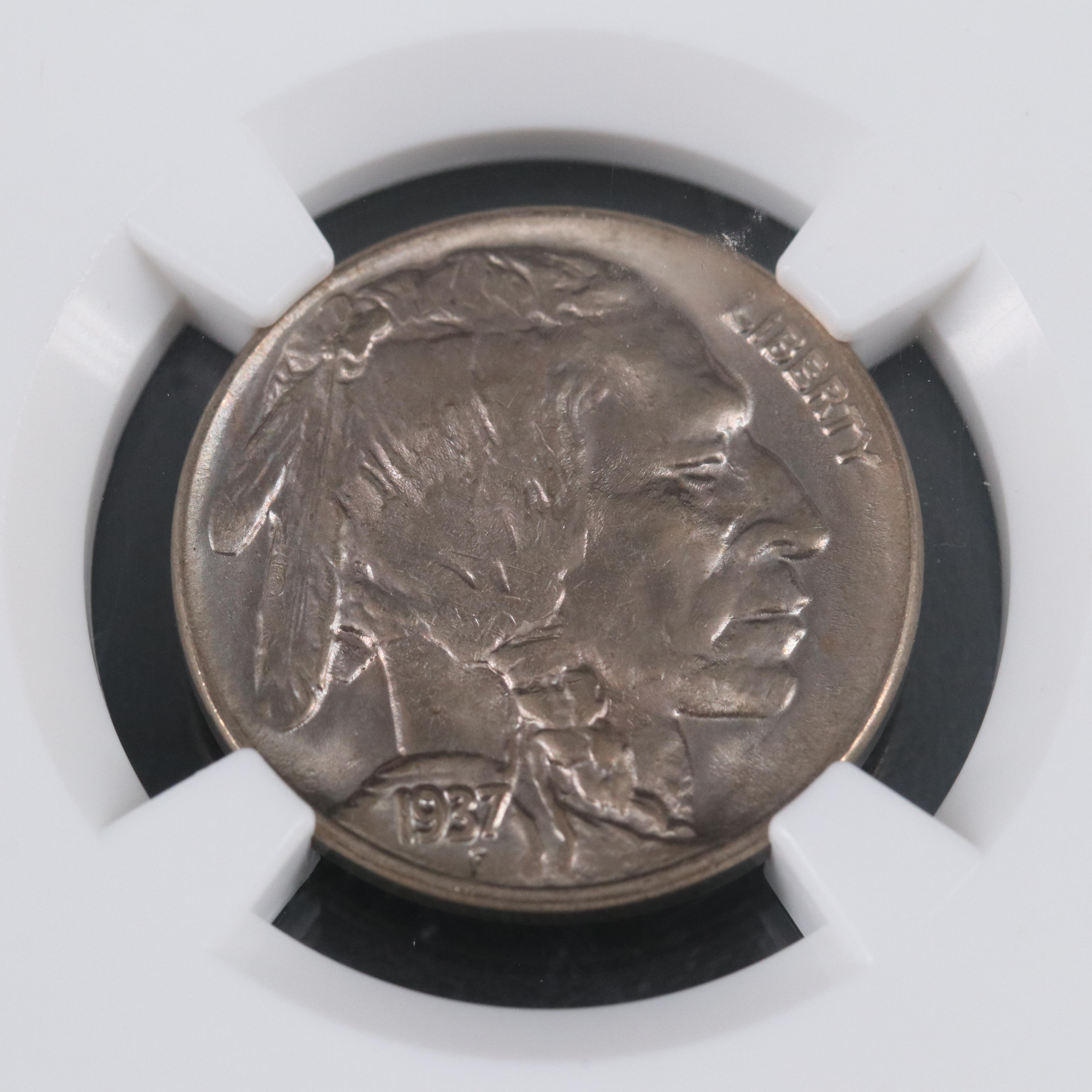 NGC Graded MS66 1937-D Buffalo Nickel