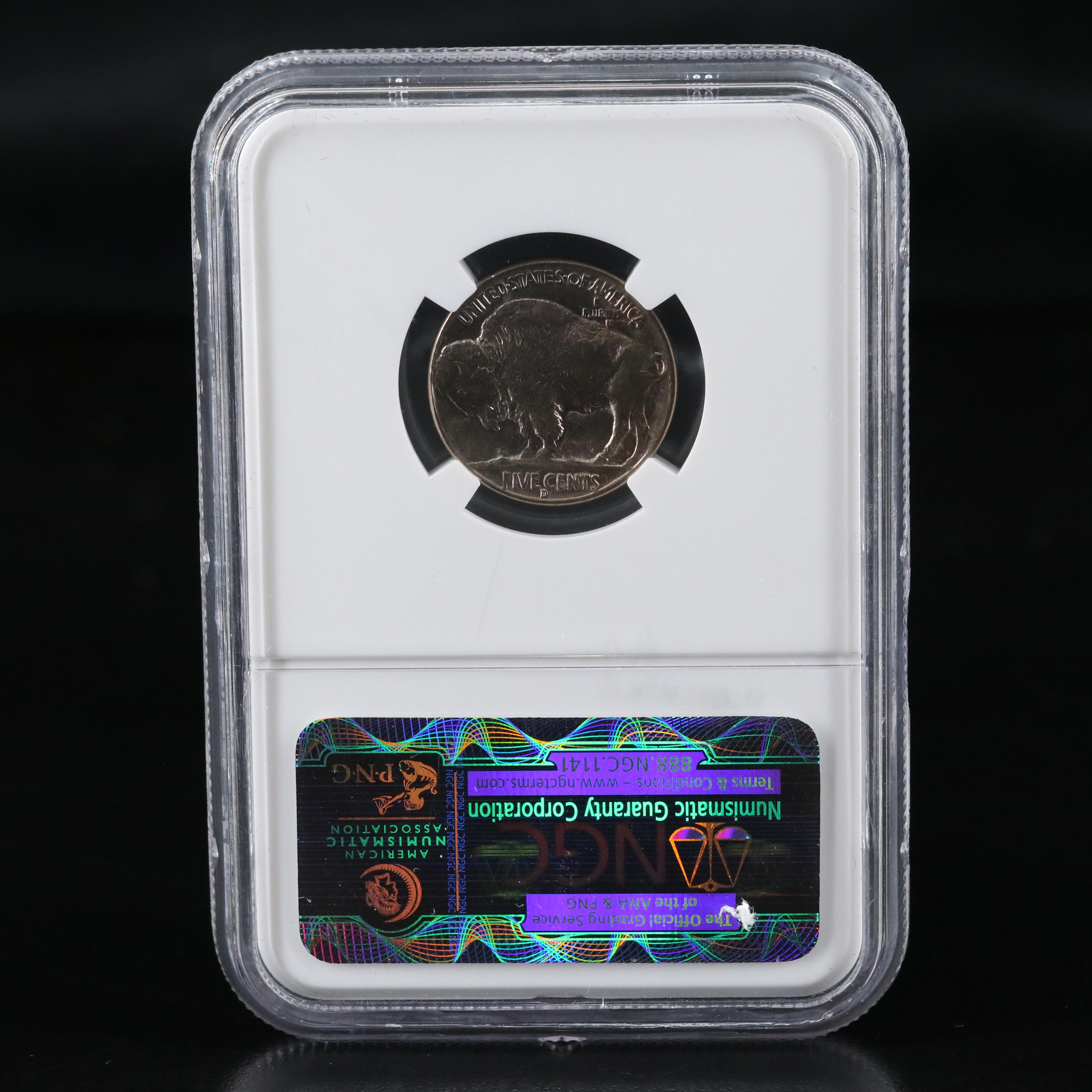 NGC Graded MS66 1937-D Buffalo Nickel