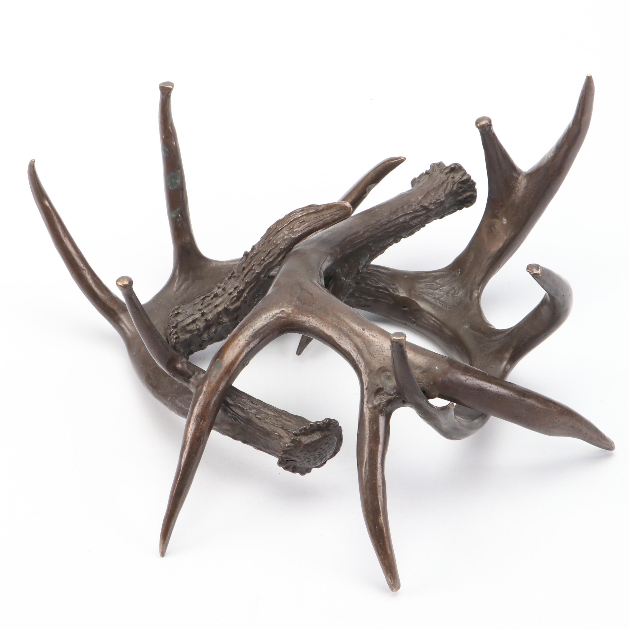 Cast Bronze White Tailed Antler Sheds Composition