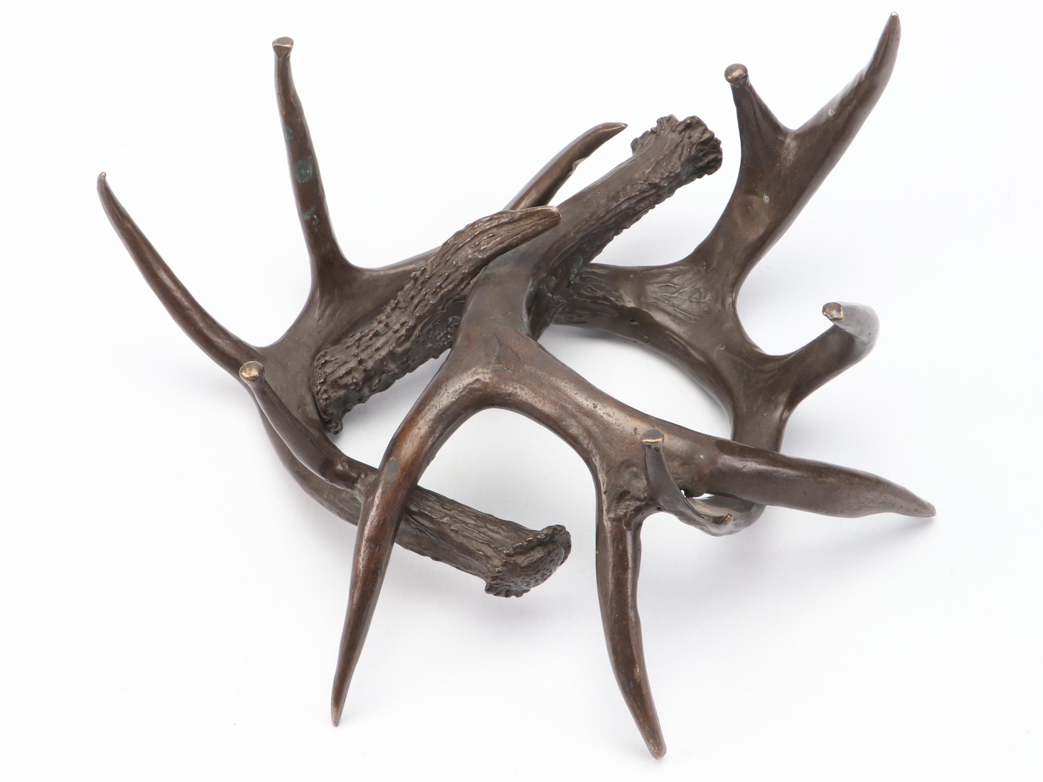 Cast Bronze White Tailed Antler Sheds Composition