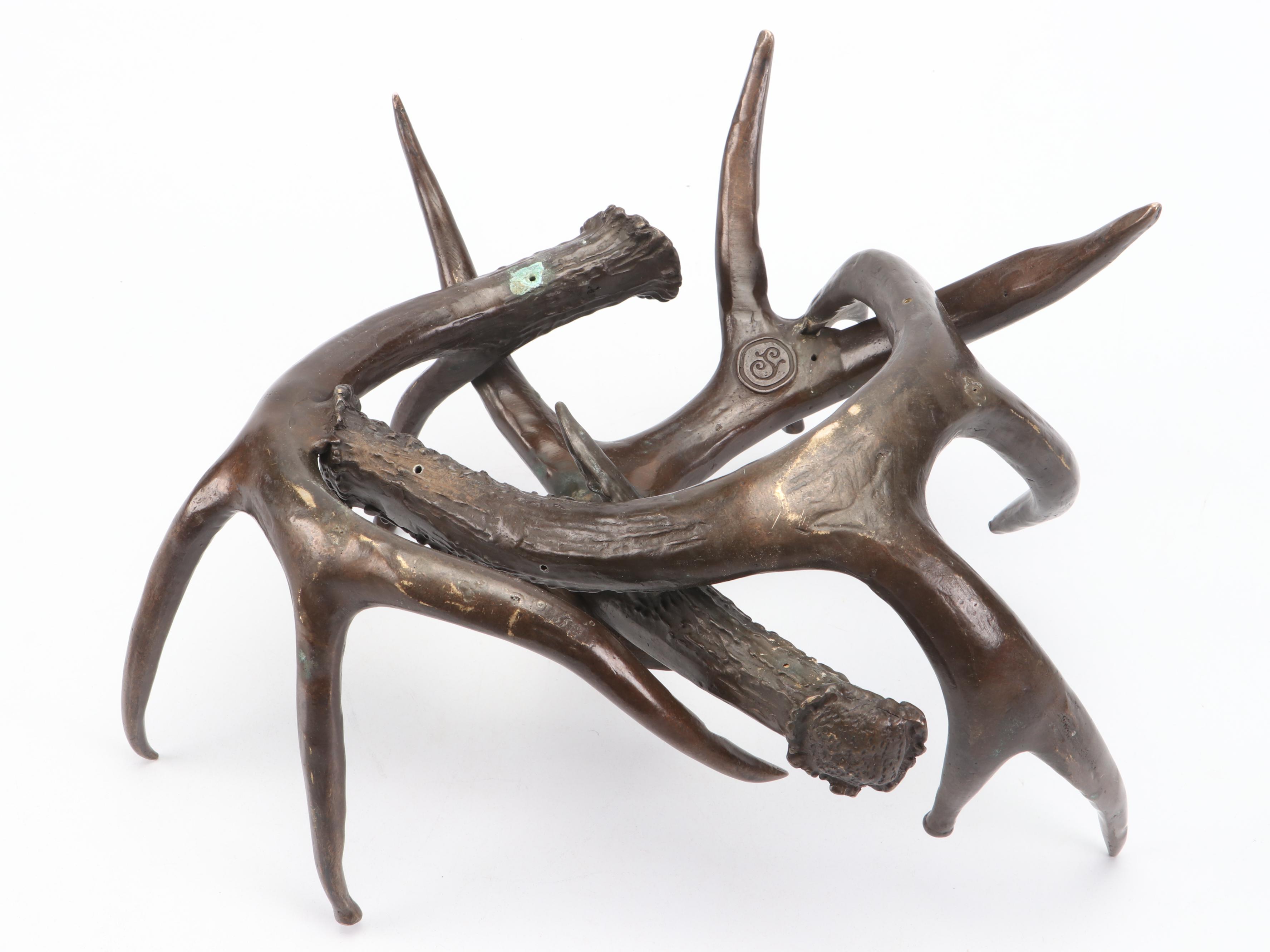 Cast Bronze White Tailed Antler Sheds Composition