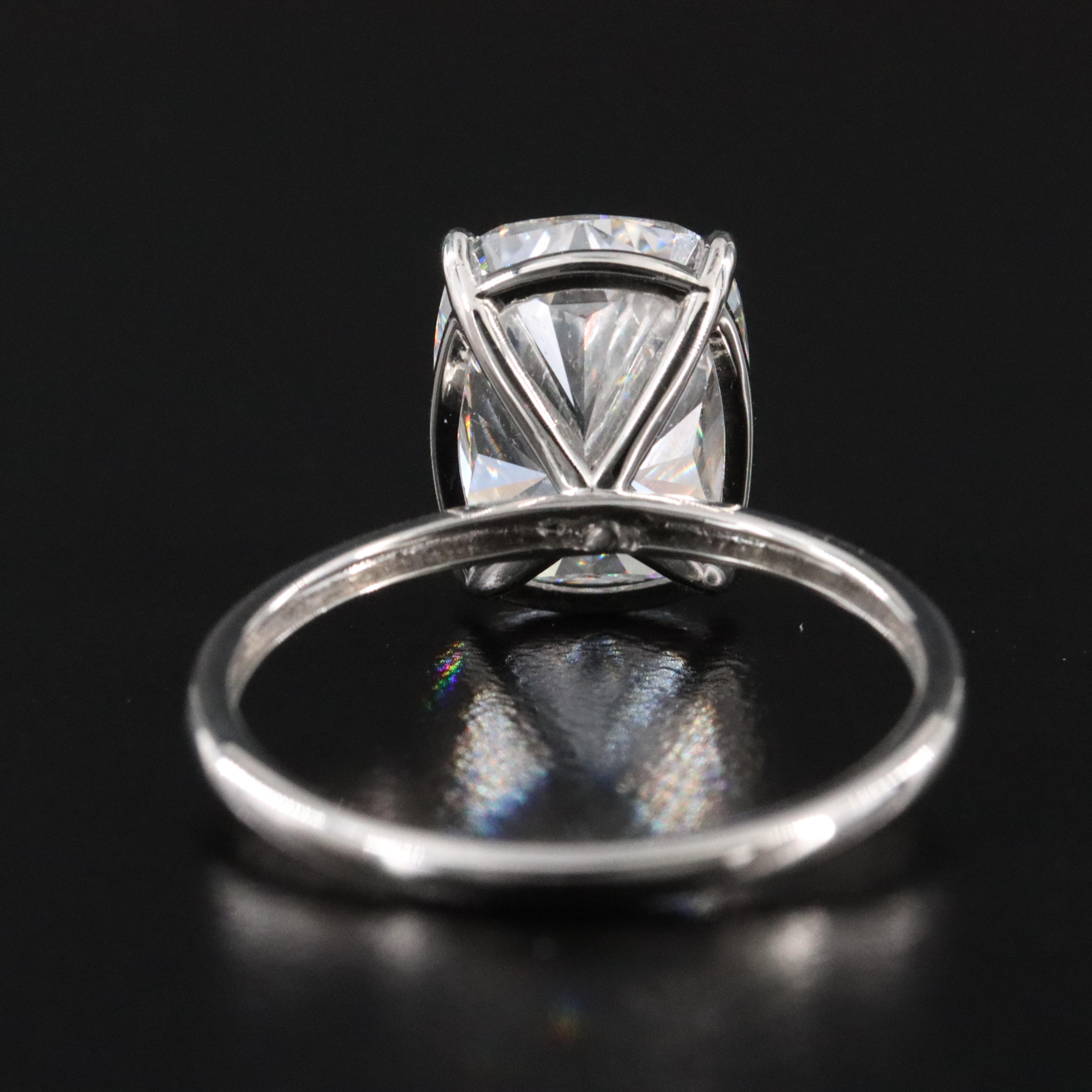 Platinum 4.34 CT Lab Grown Diamond Solitaire Ring with IGI Report