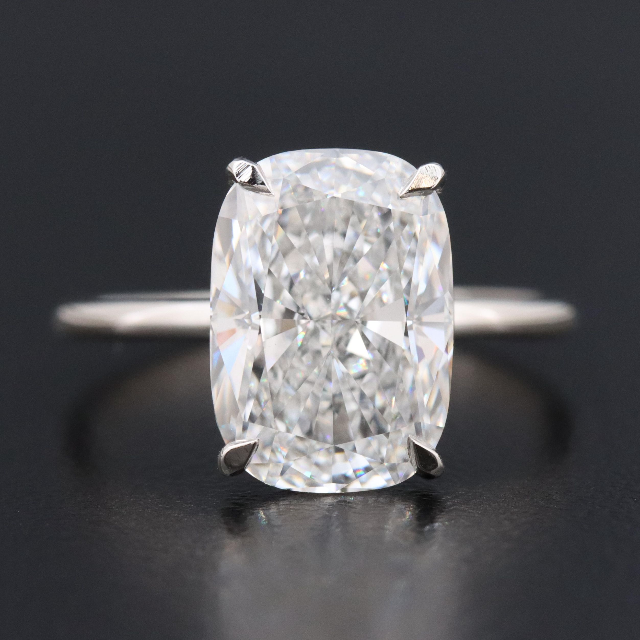 Platinum 4.51 CT Lab Grown Diamond Solitaire Ring with IGI Report