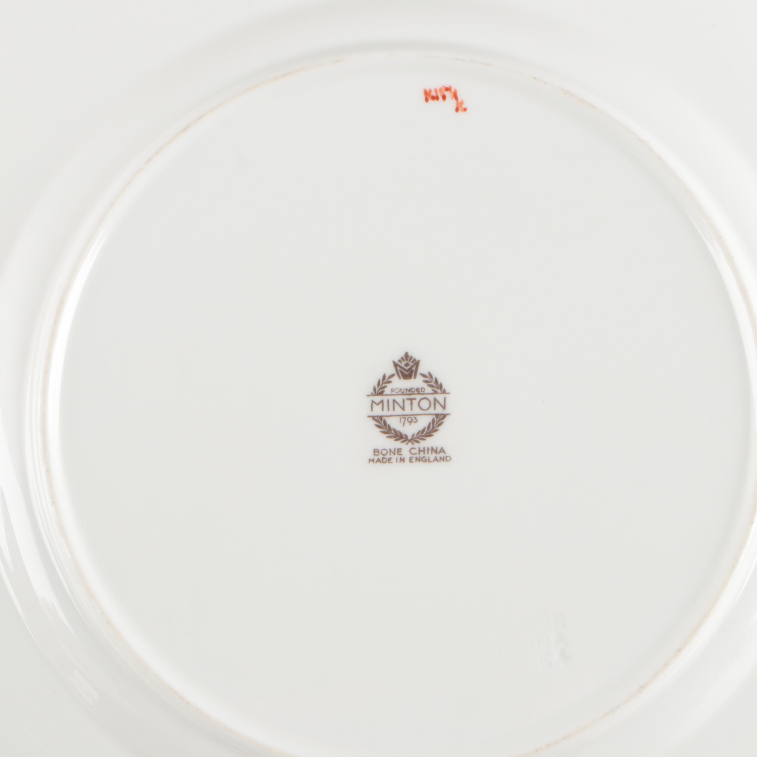 Minton "Buckingham" Gilt Rimmed Bone China Dinnerware