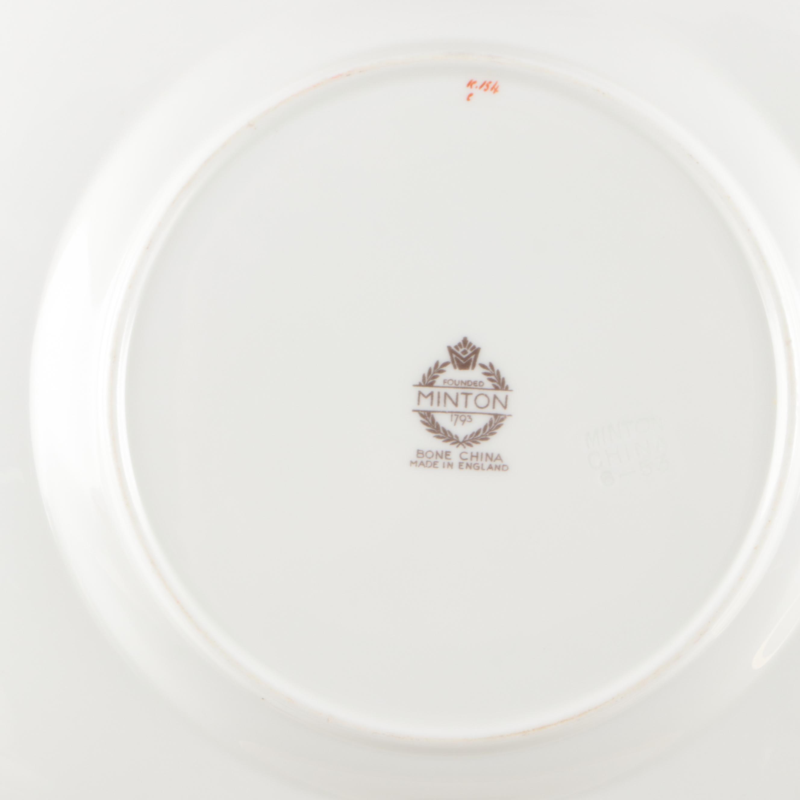 Minton "Buckingham" Gilt Rimmed Bone China Dinnerware