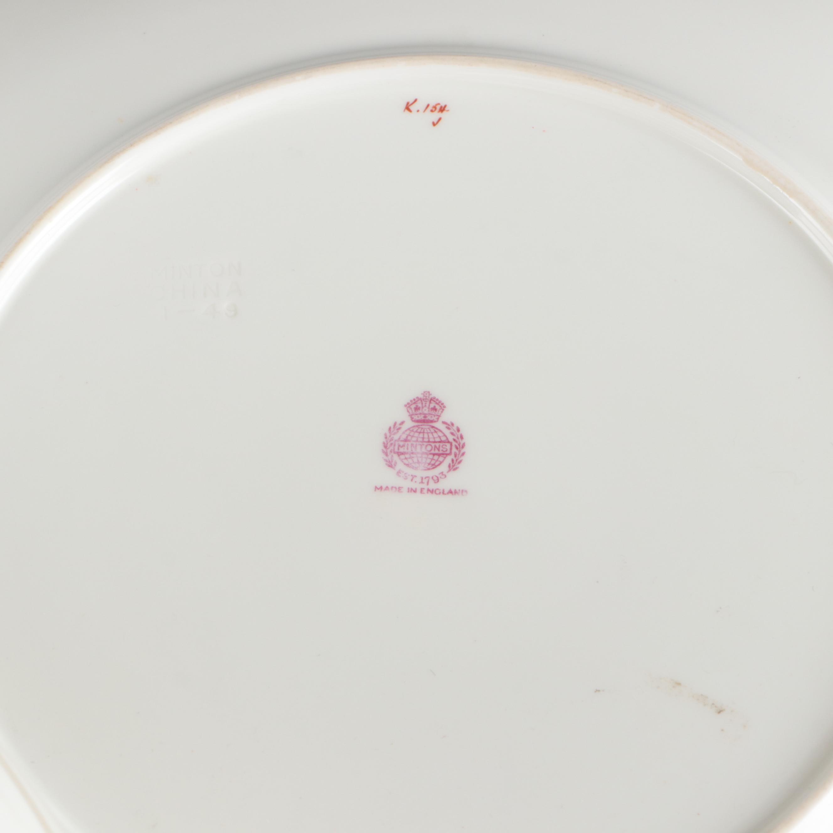 Minton "Buckingham" Gilt Rimmed Bone China Dinnerware