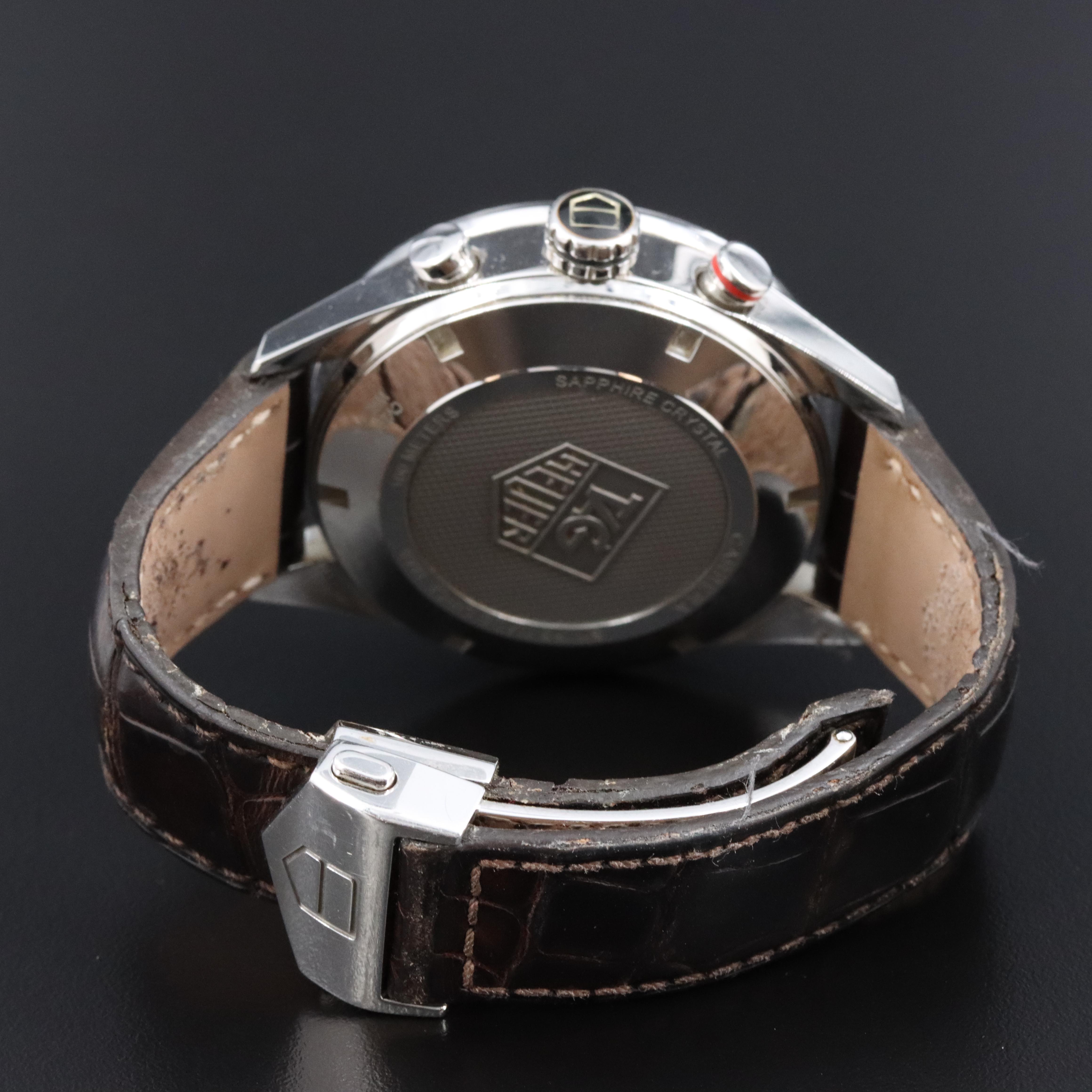 TAG Heuer Carrera Chronograph Brown 43mm Steel Automatic Watch CV2A12.FC6236