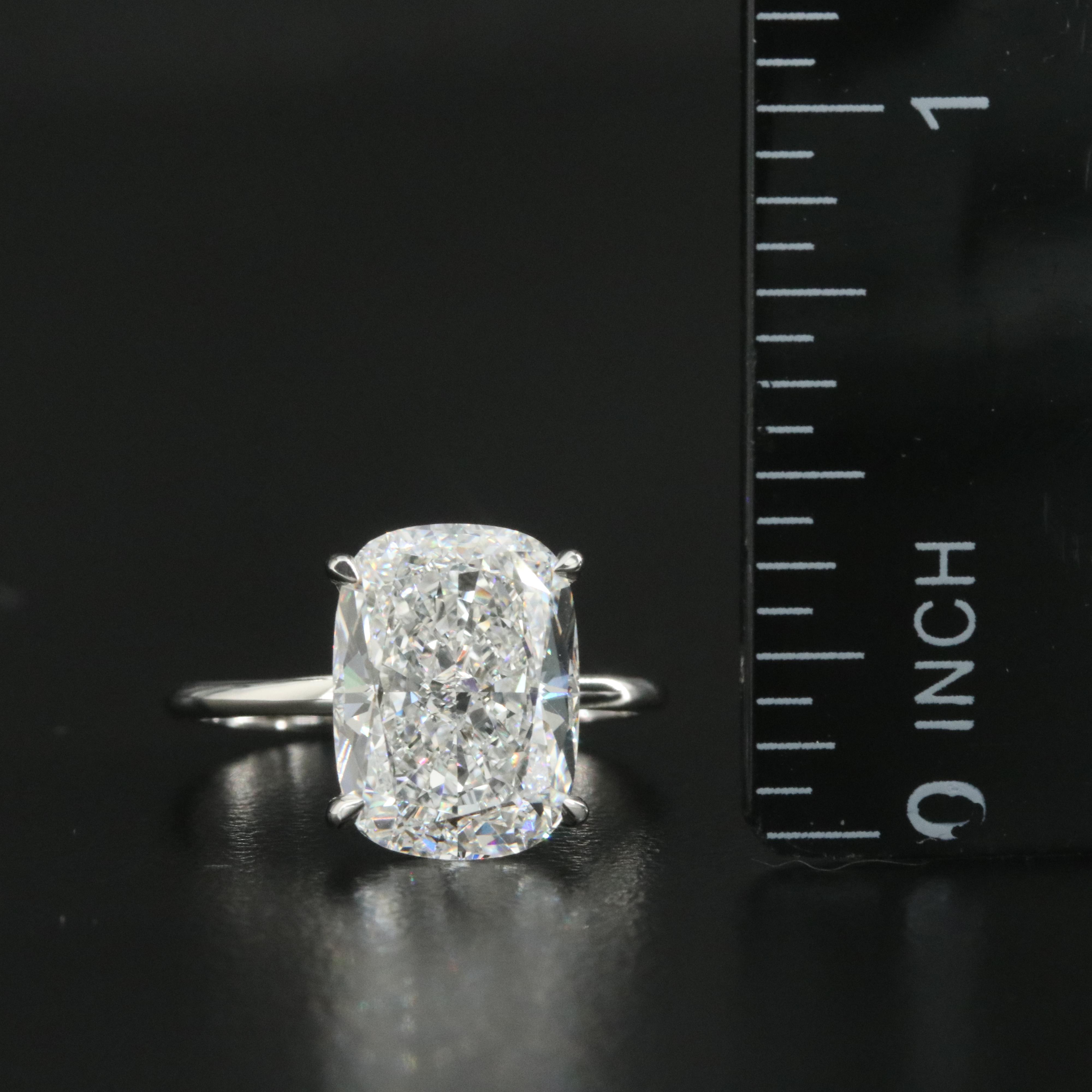 Platinum 5.07 CT Lab Grown Diamond Solitaire Ring with IGI Report