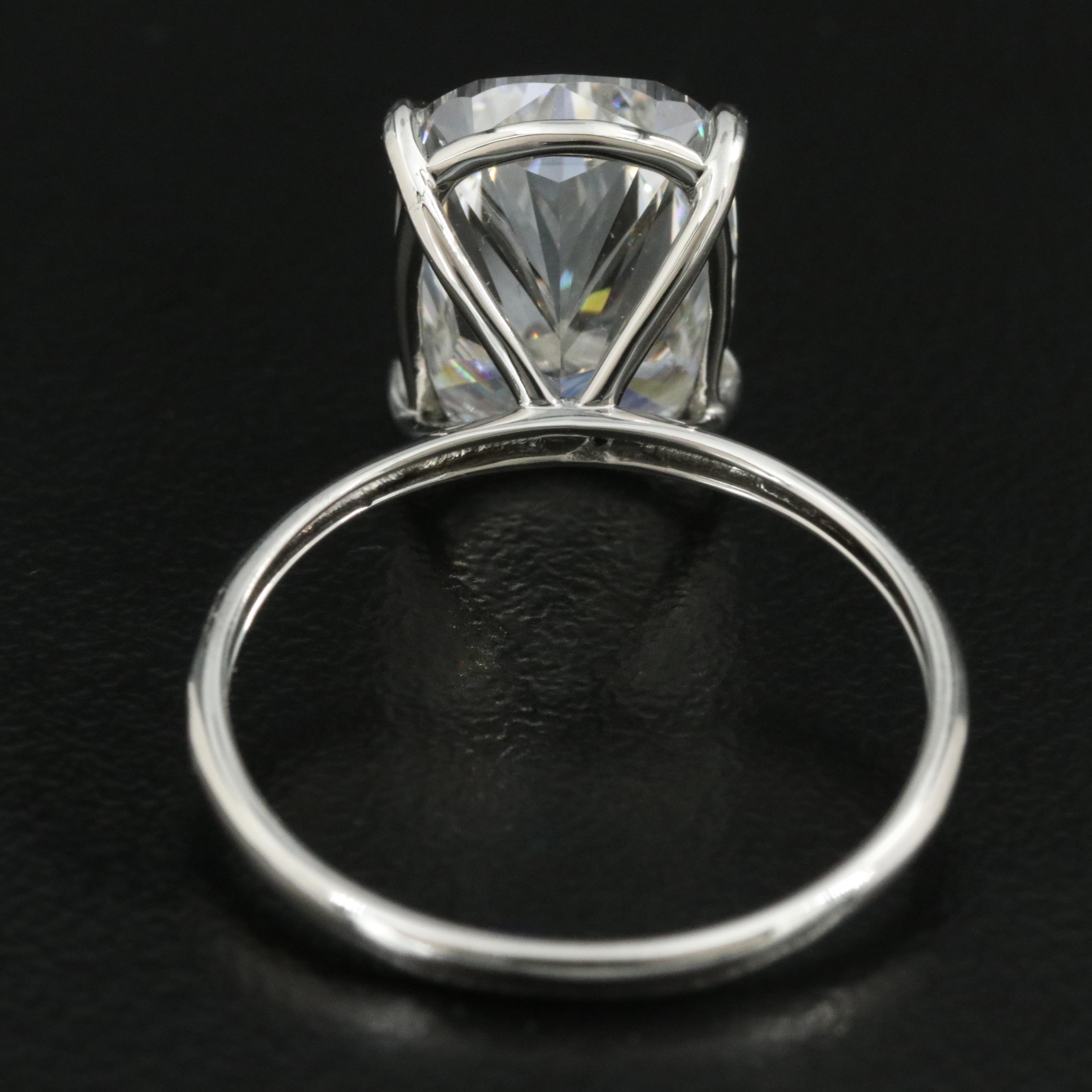 Platinum 5.07 CT Lab Grown Diamond Solitaire Ring with IGI Report
