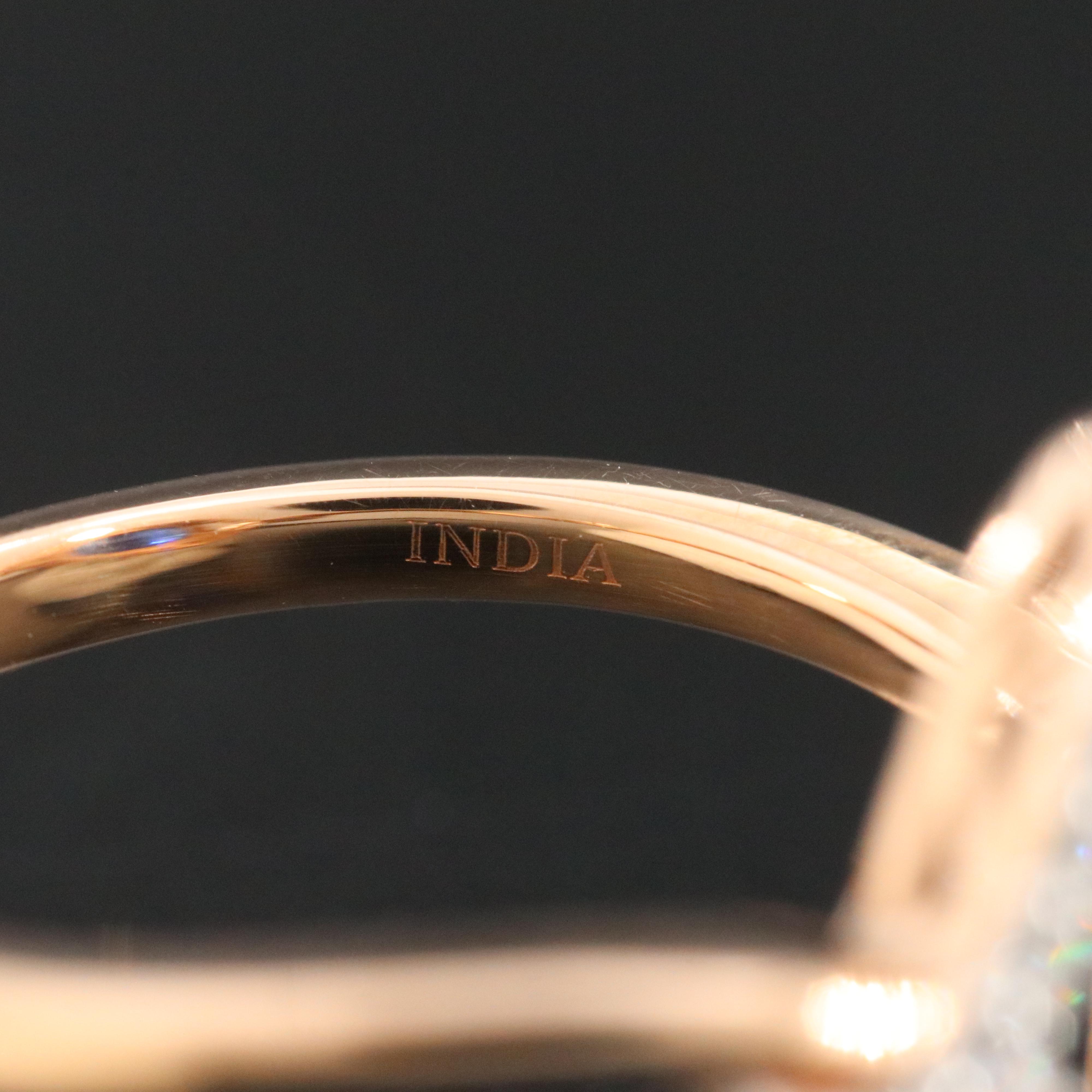 14K Rose Gold Kyanite and Diamond Ring