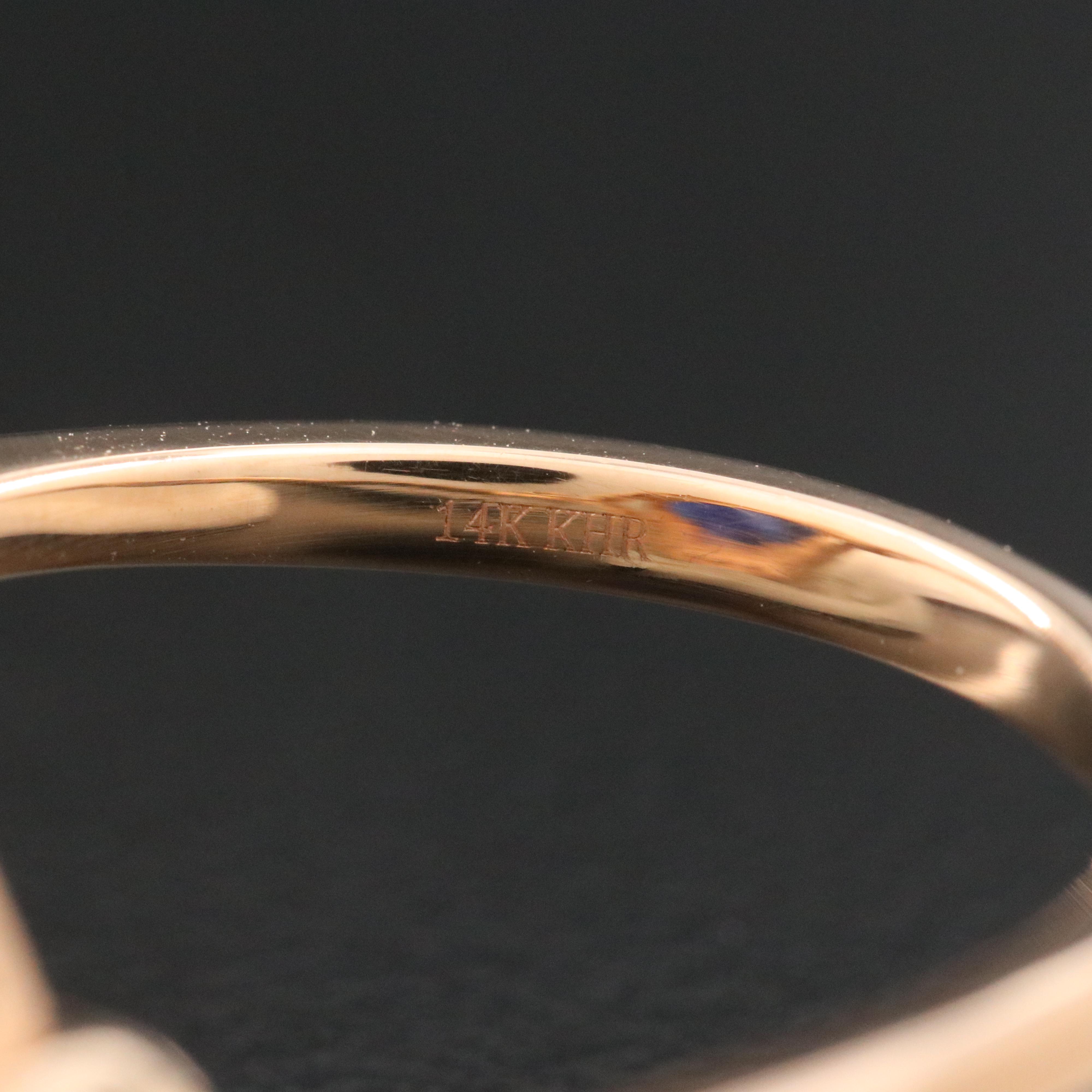 14K Rose Gold Kyanite and Diamond Ring