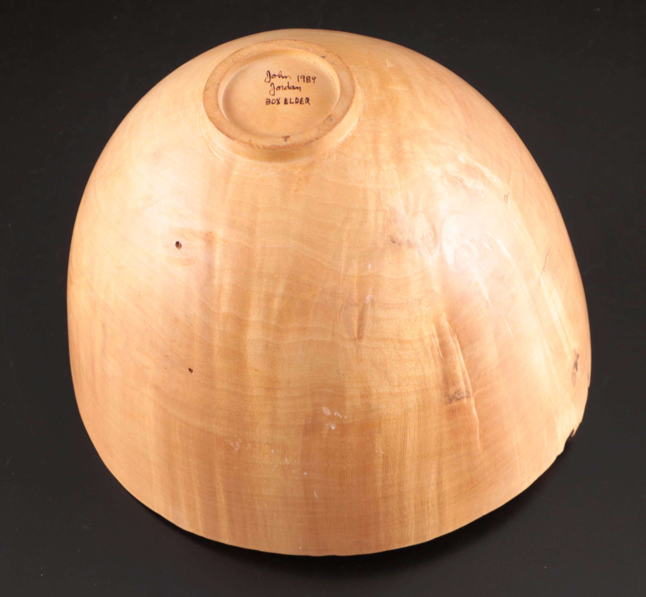 John Jordan Turned Box Elder Bowl, 1989