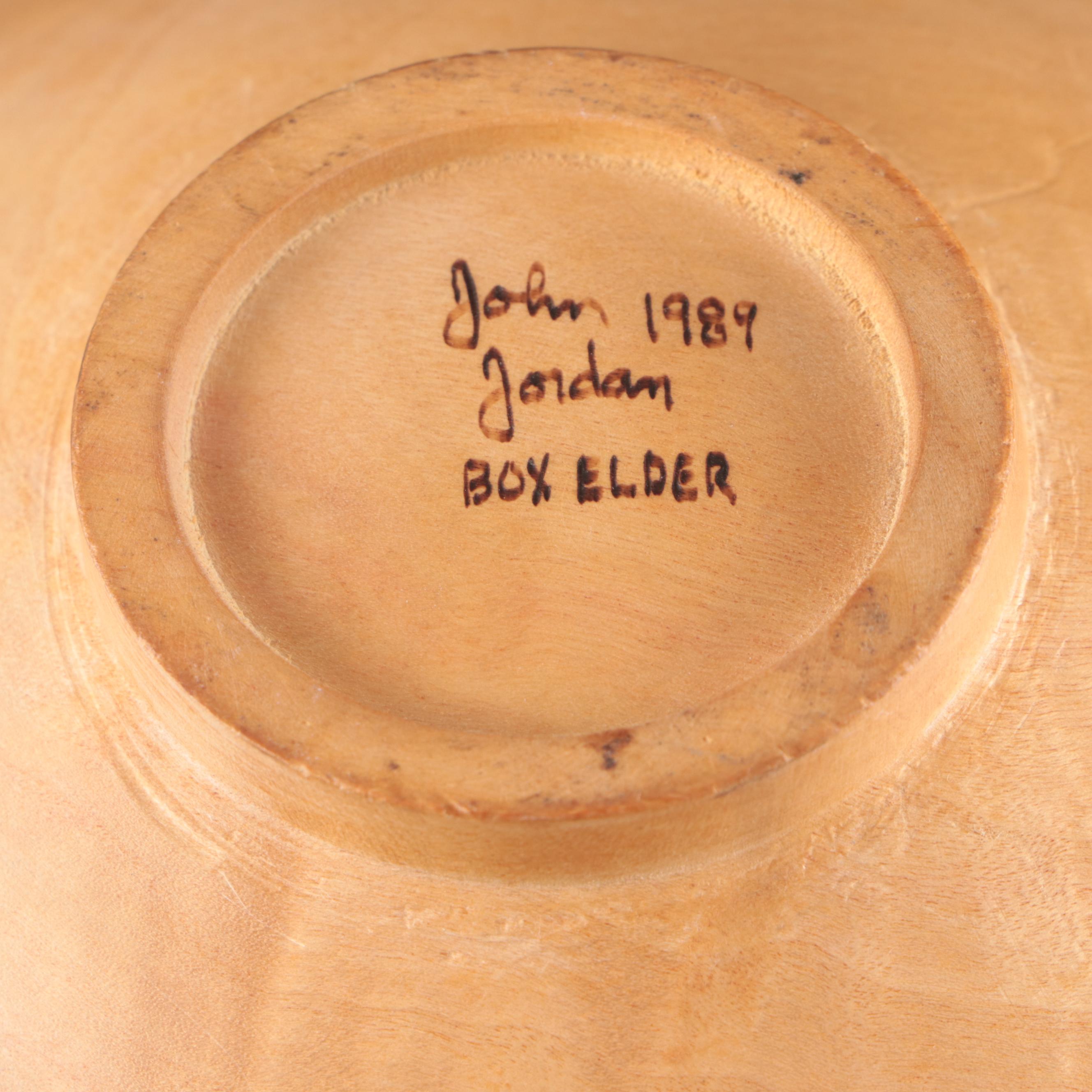 John Jordan Turned Box Elder Bowl, 1989