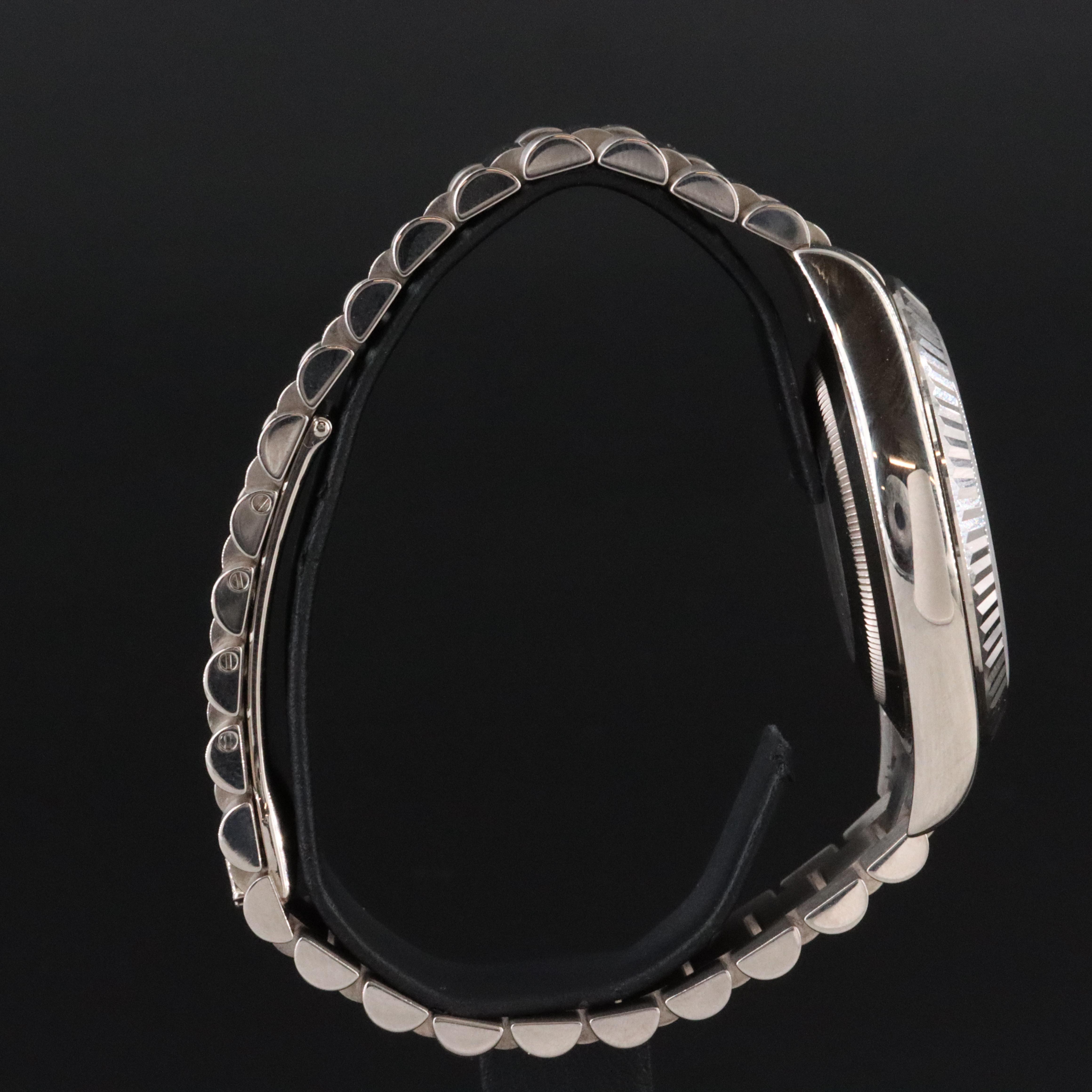 Rolex Day-Date II 218239 Chocolate 41mm 18K White Gold Automatic Watch