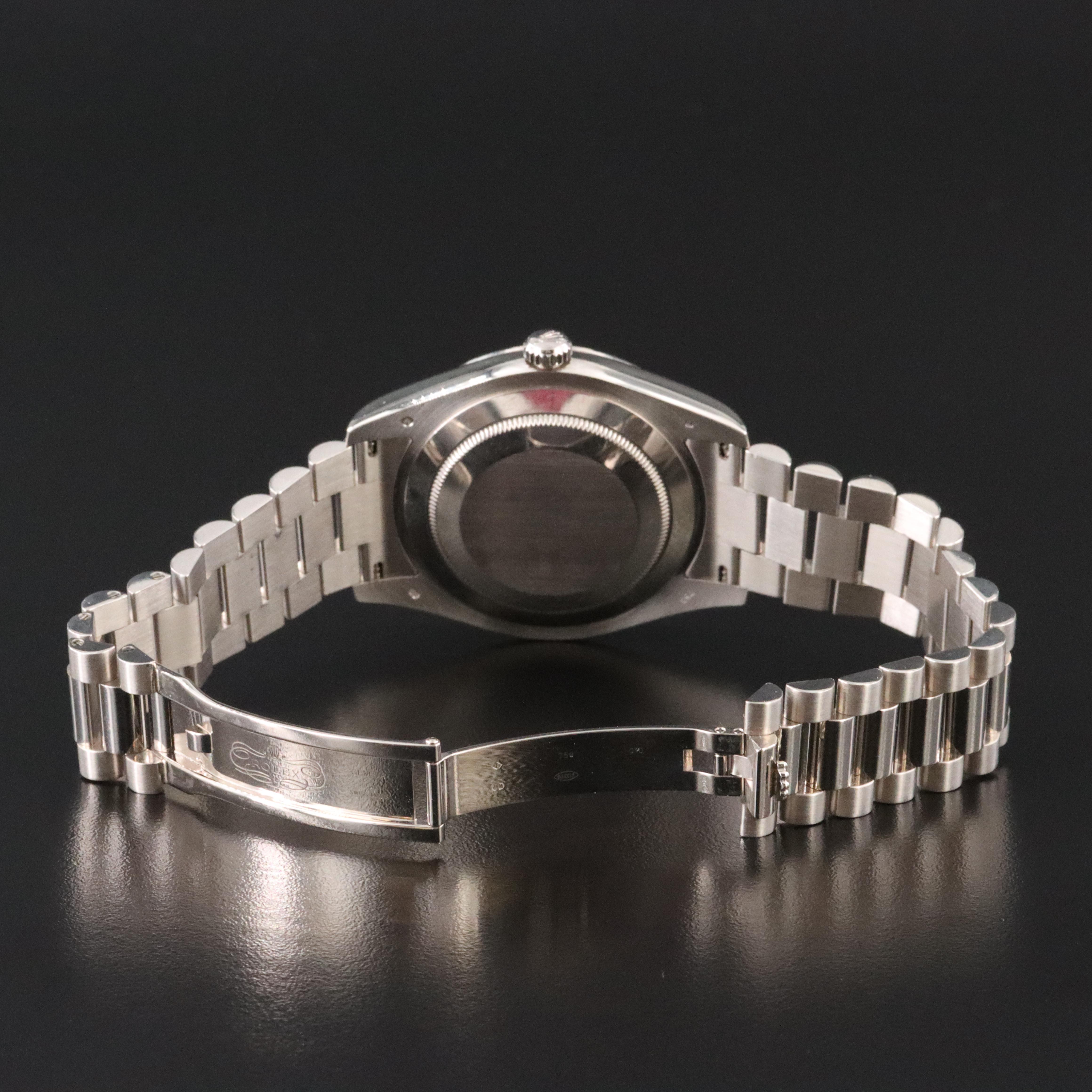 Rolex Day-Date II 218239 Chocolate 41mm 18K White Gold Automatic Watch