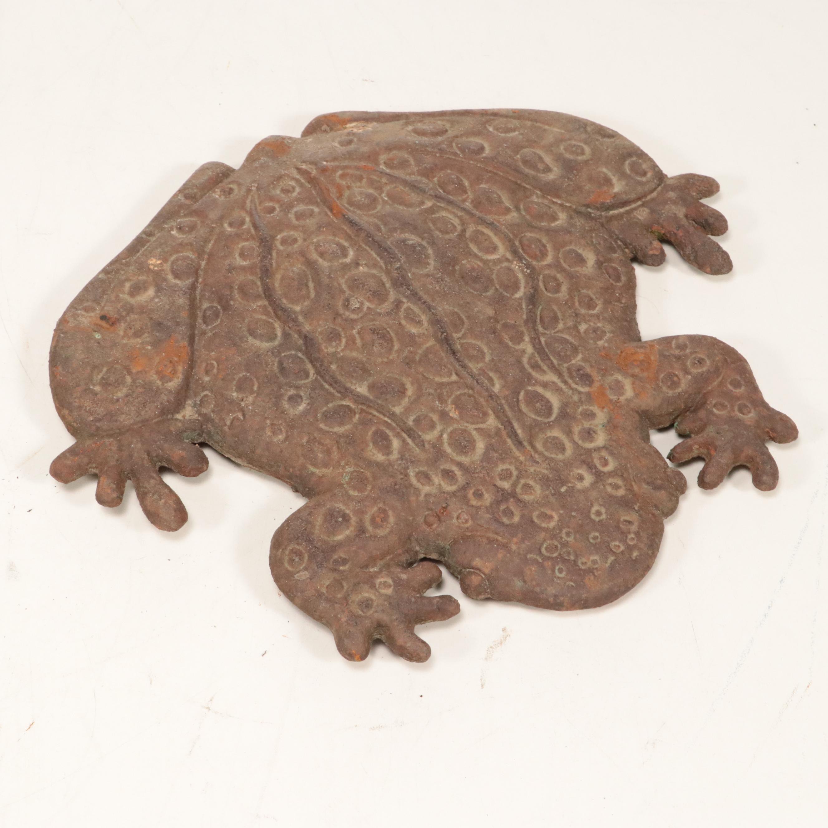 Five Cast Iron Frog Stepping Stones