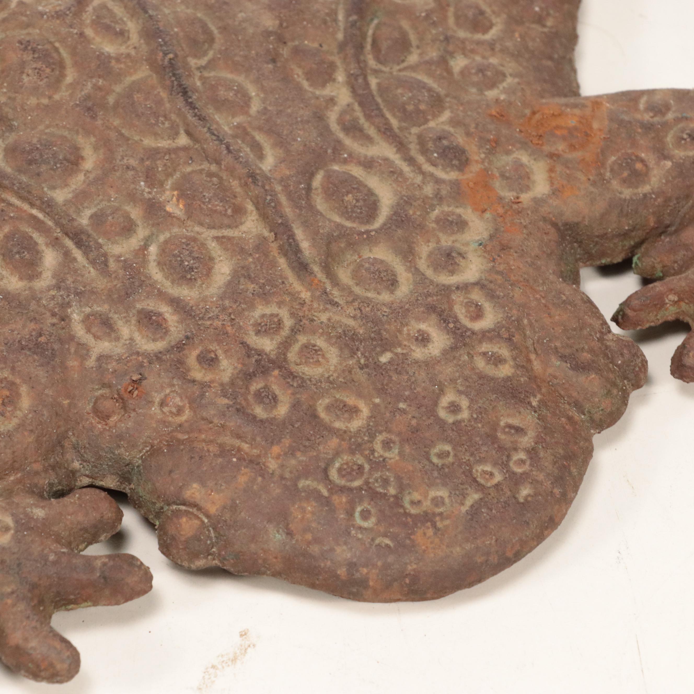 Five Cast Iron Frog Stepping Stones