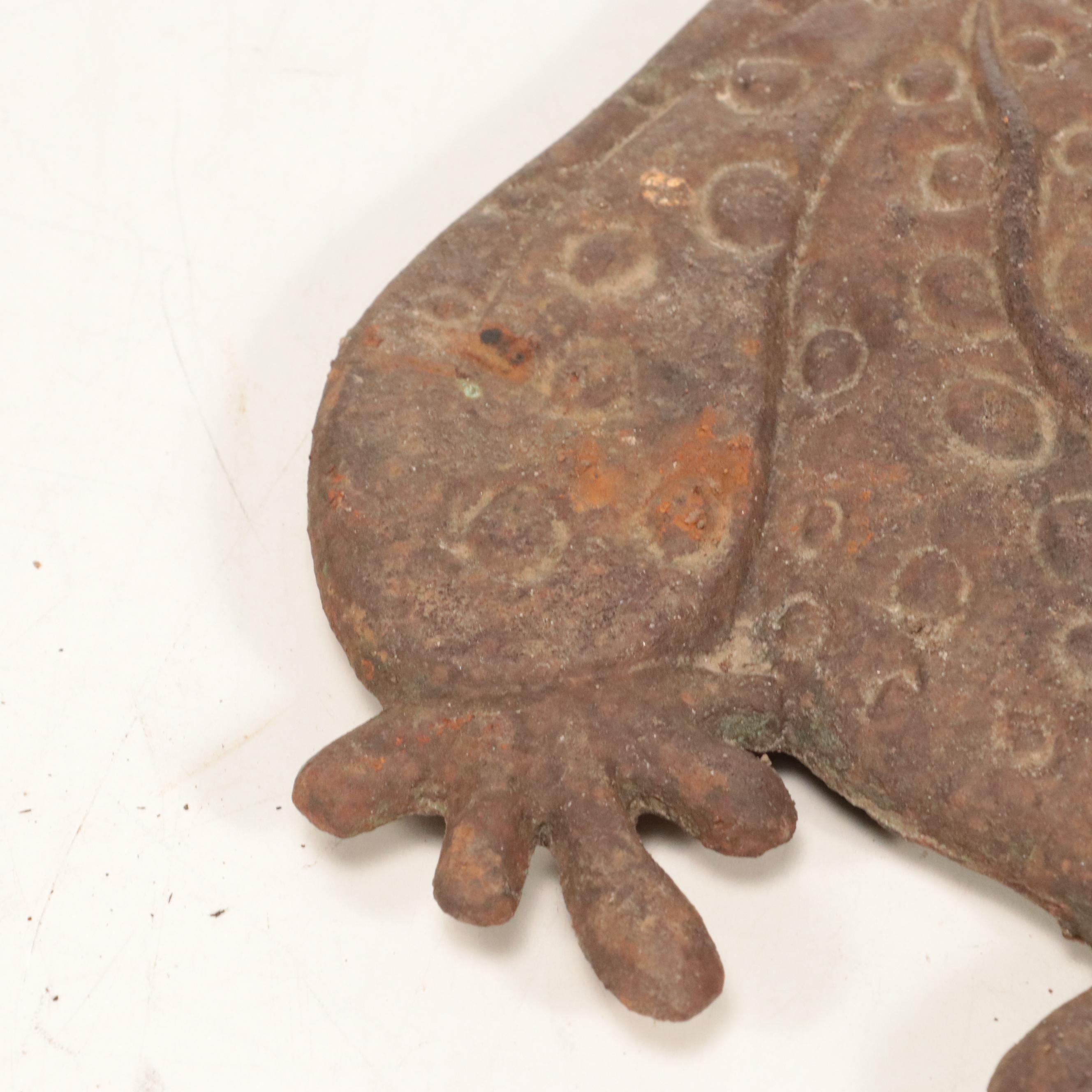 Five Cast Iron Frog Stepping Stones