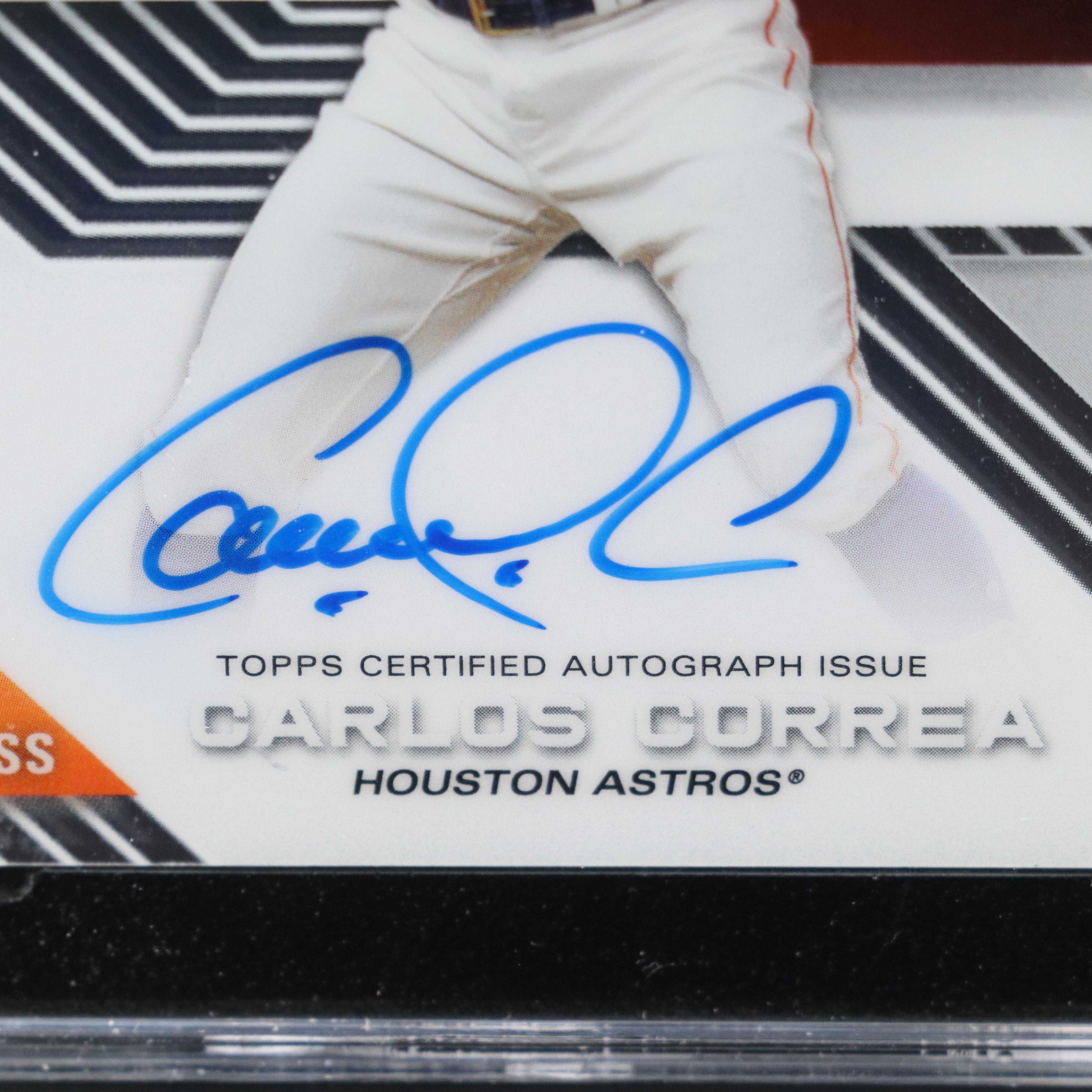 2017 Bowman’s Best Carlos Correa Signed Baseball Card Graded SGC 9