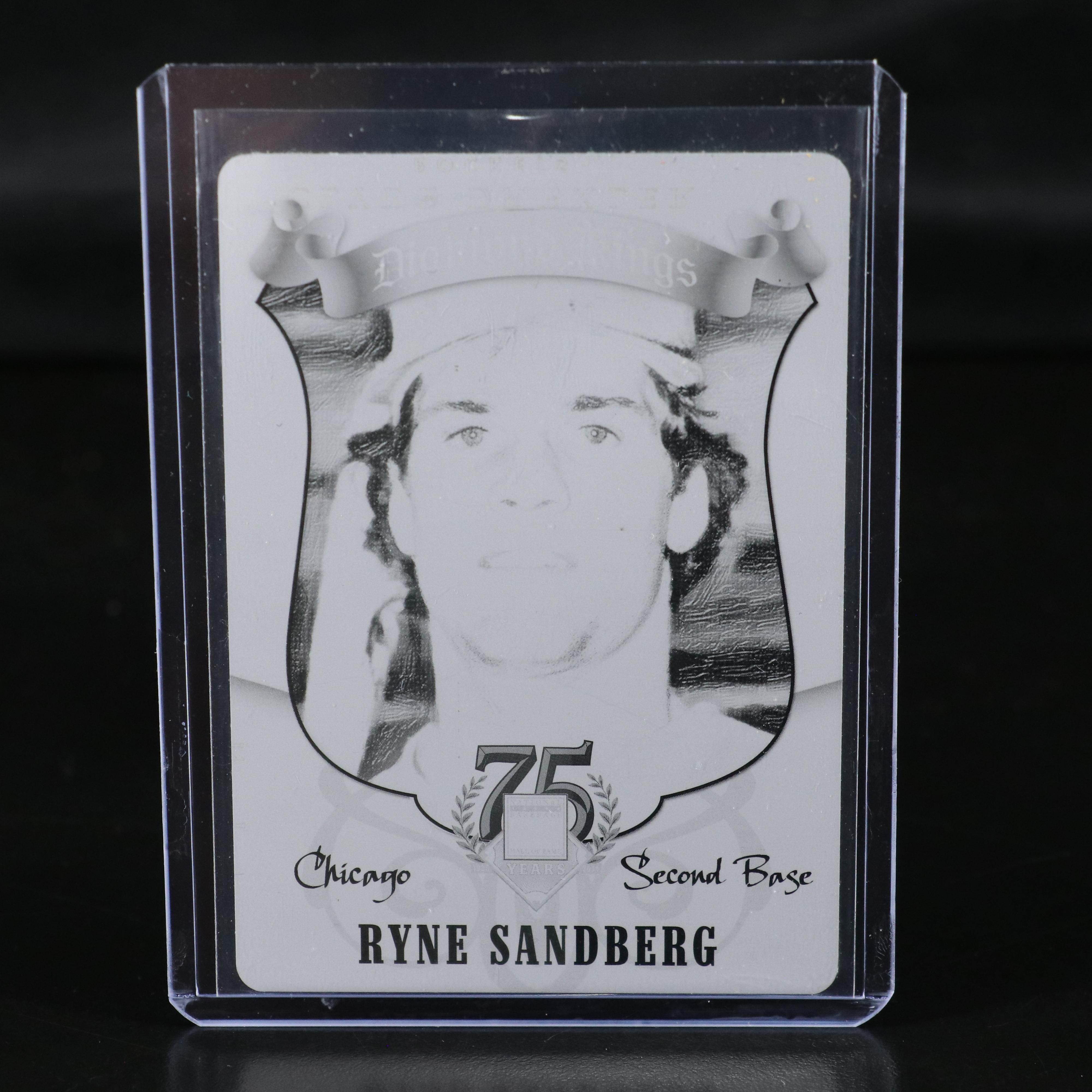 2014 Diamond Kings Ryne Sandberg Printing Plate #ed 1/1