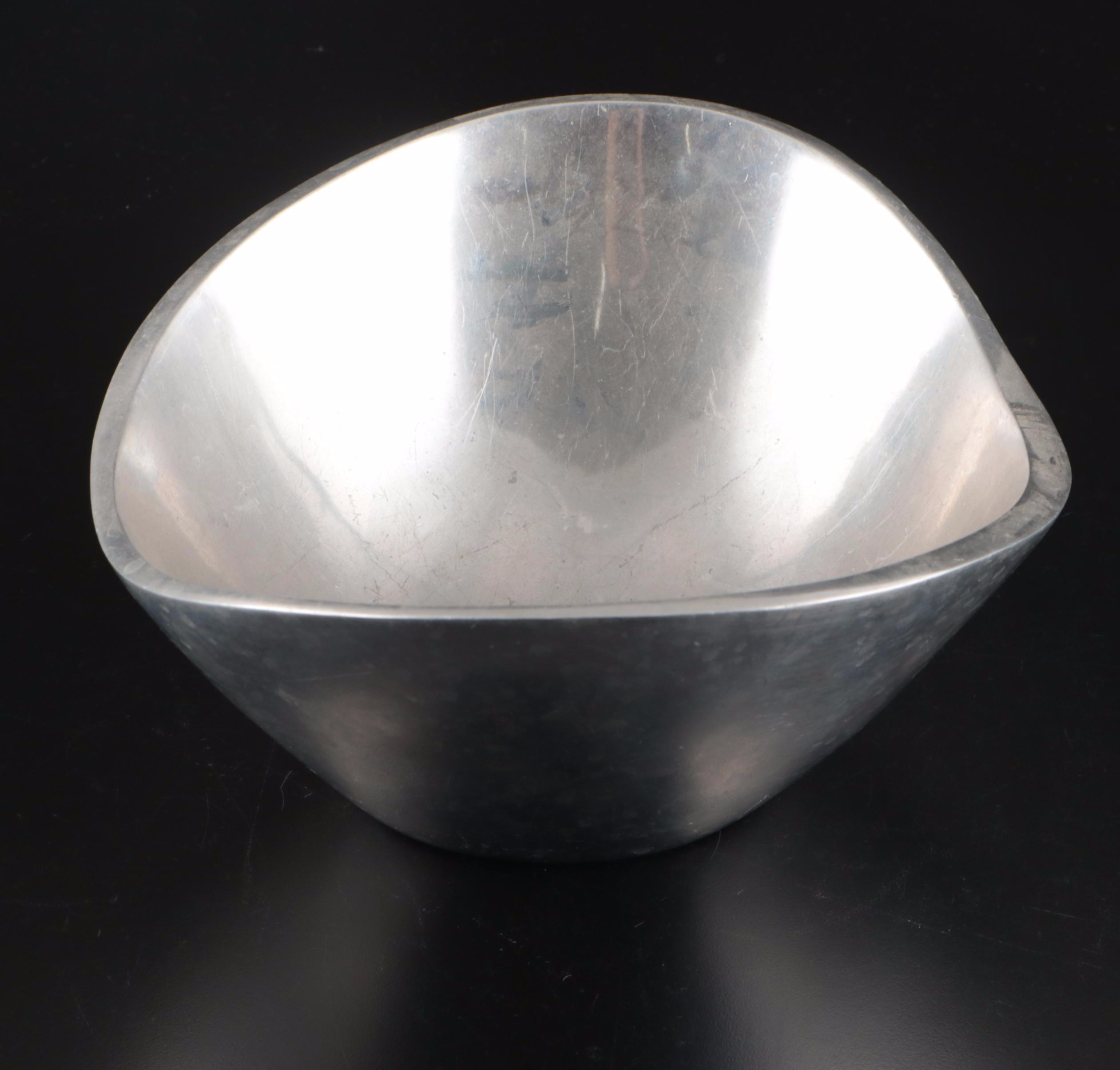 Nambé Metal Butterfly Bowl with Thai Contemporary Dual-Handled Planter