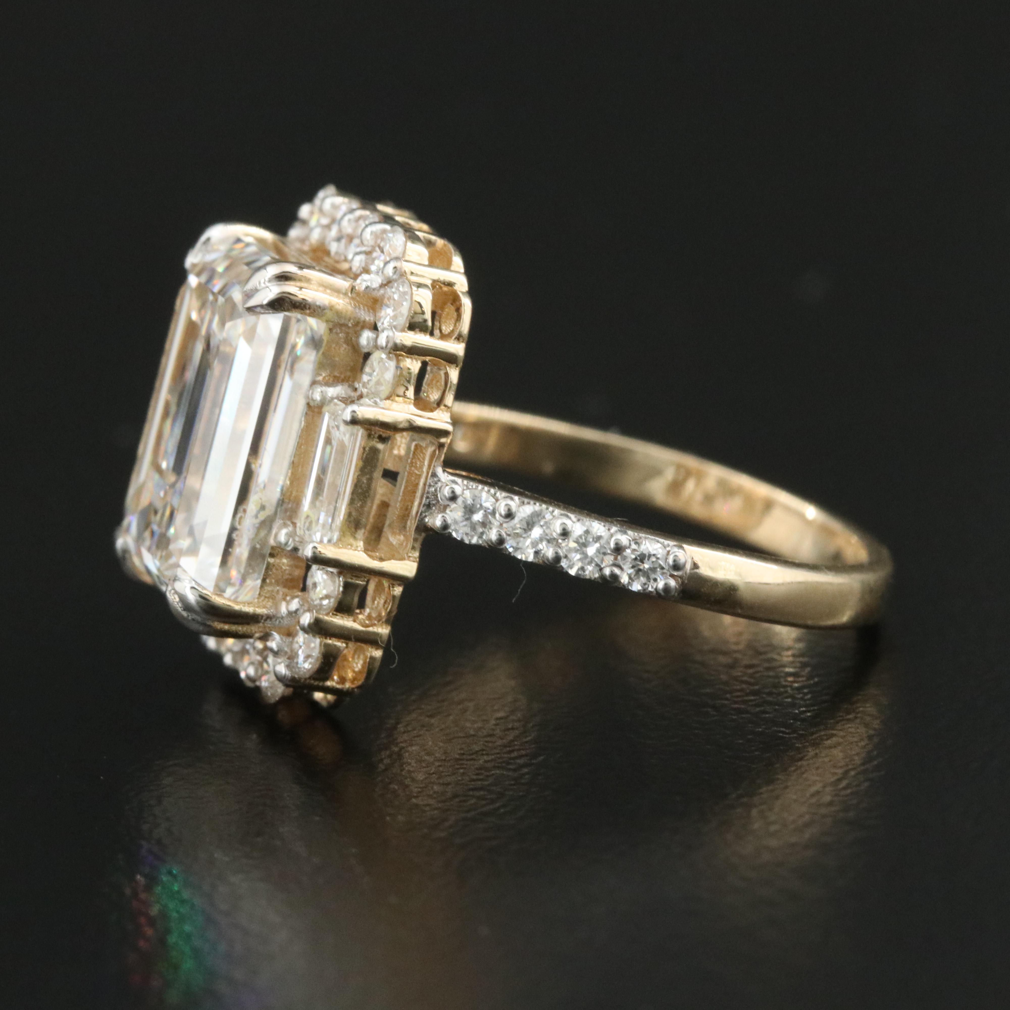 14K 6.97 CTW Lab Grown Diamond Ring with IGI Report