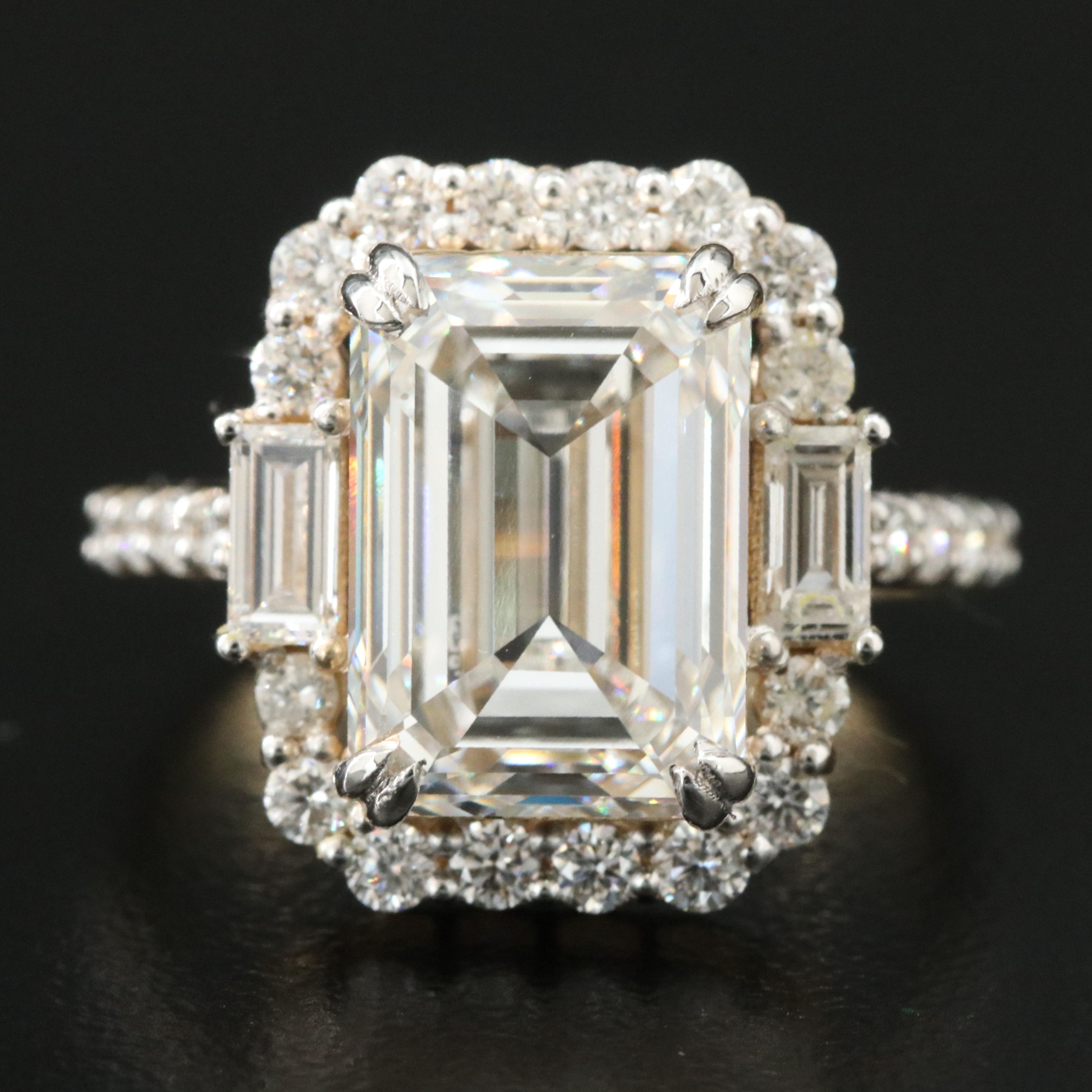 14K 6.97 CTW Lab Grown Diamond Ring with IGI Report