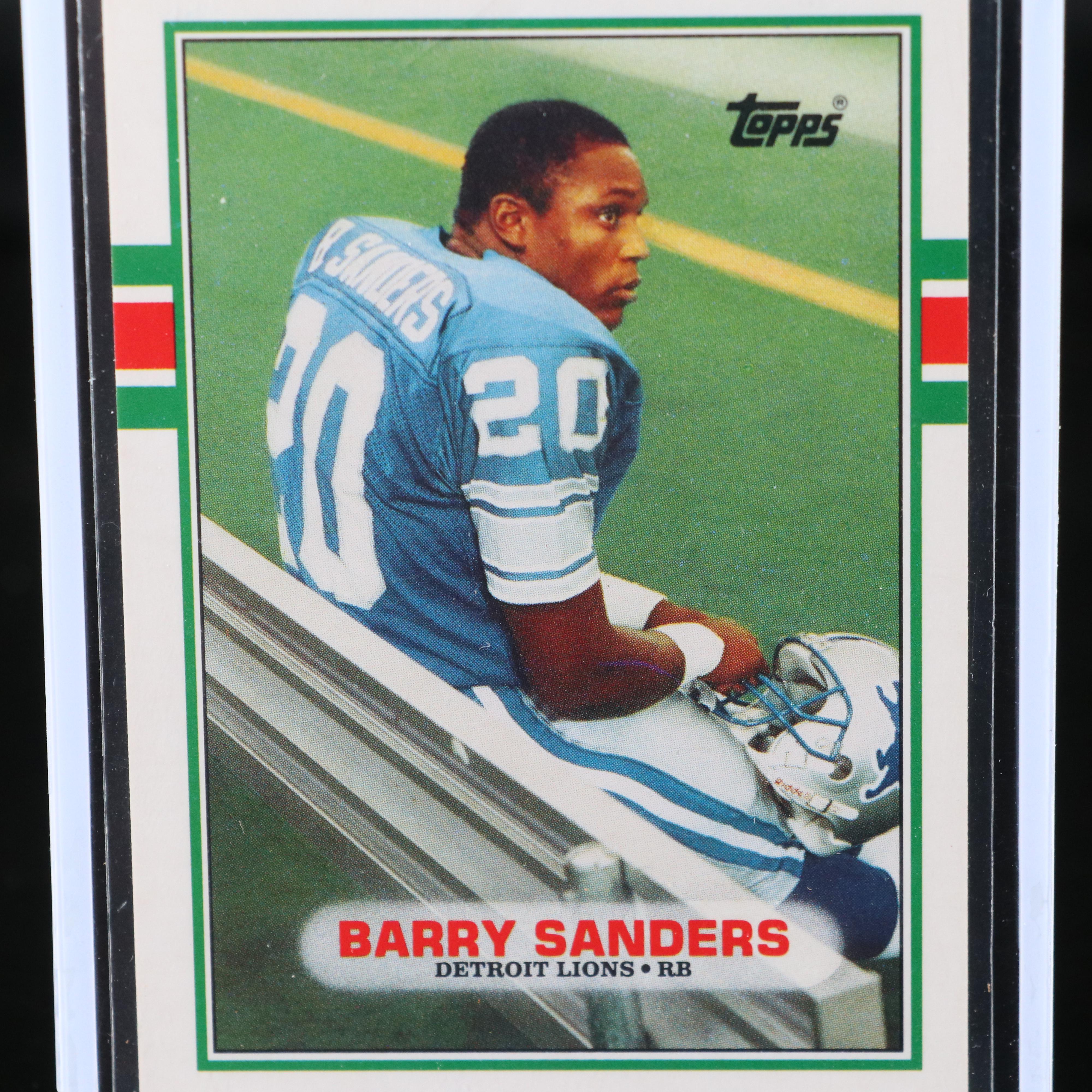 1989 Topps Traded Barry Sanders Detroit Lions Rookie Football Card