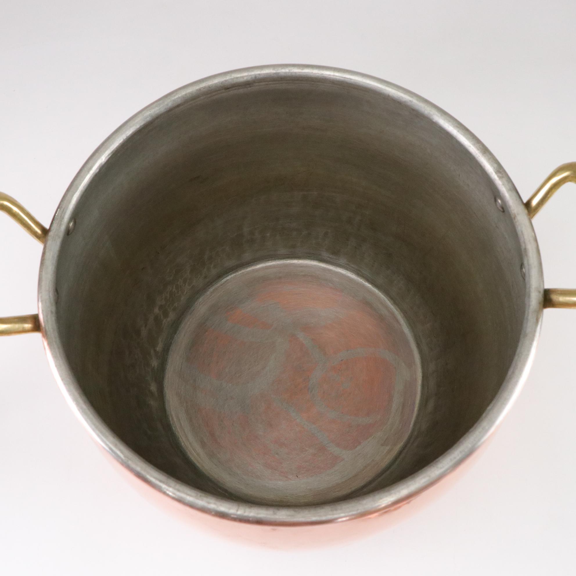 Ruffoni Italian Hammered Copper Stockpot and Cuisinart Stainless Steel Skillets