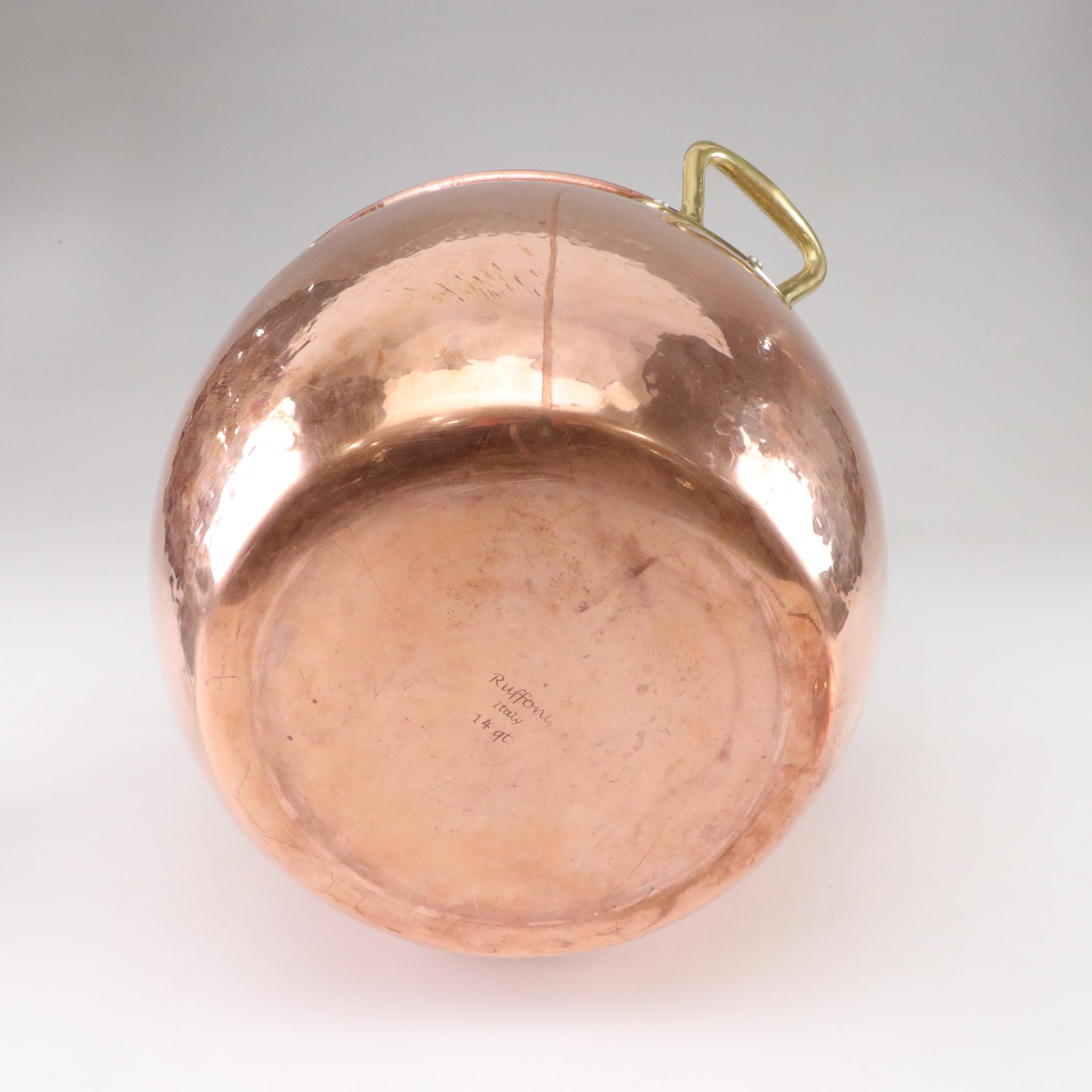 Ruffoni Italian Hammered Copper Stockpot and Cuisinart Stainless Steel Skillets