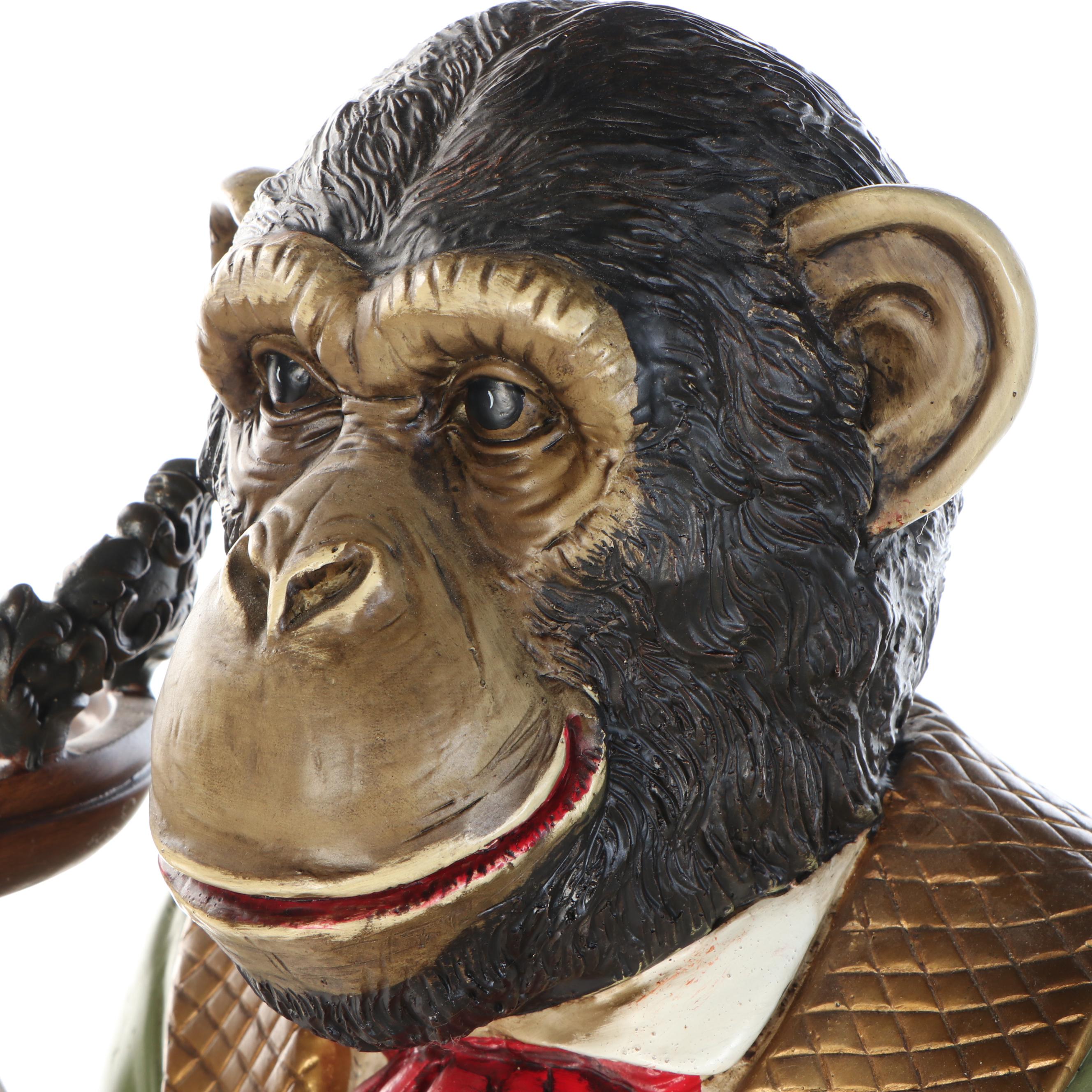 Monkey Butler Resin Figural Side Table