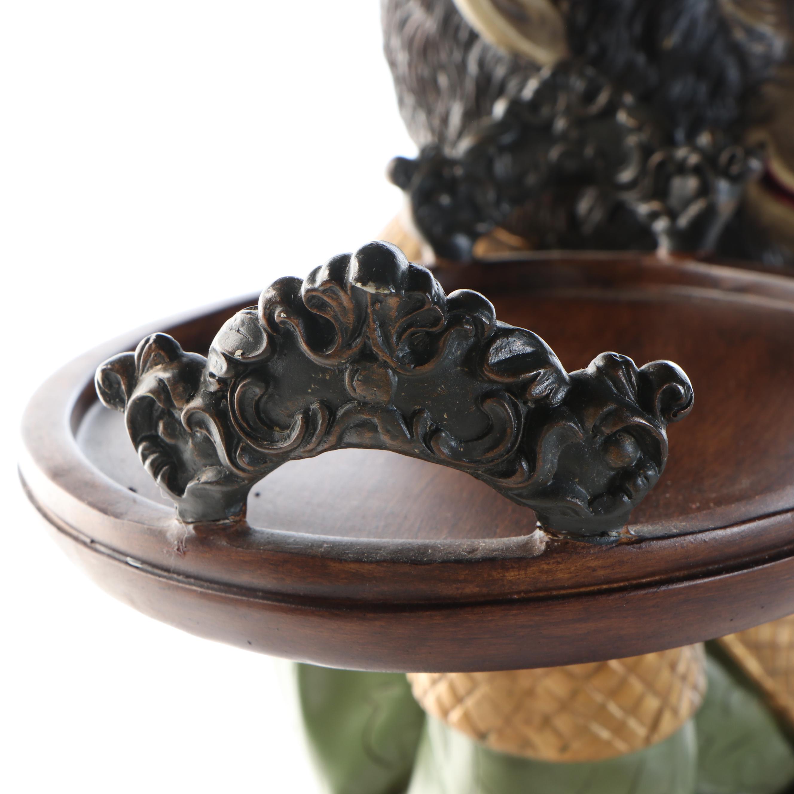 Monkey Butler Resin Figural Side Table