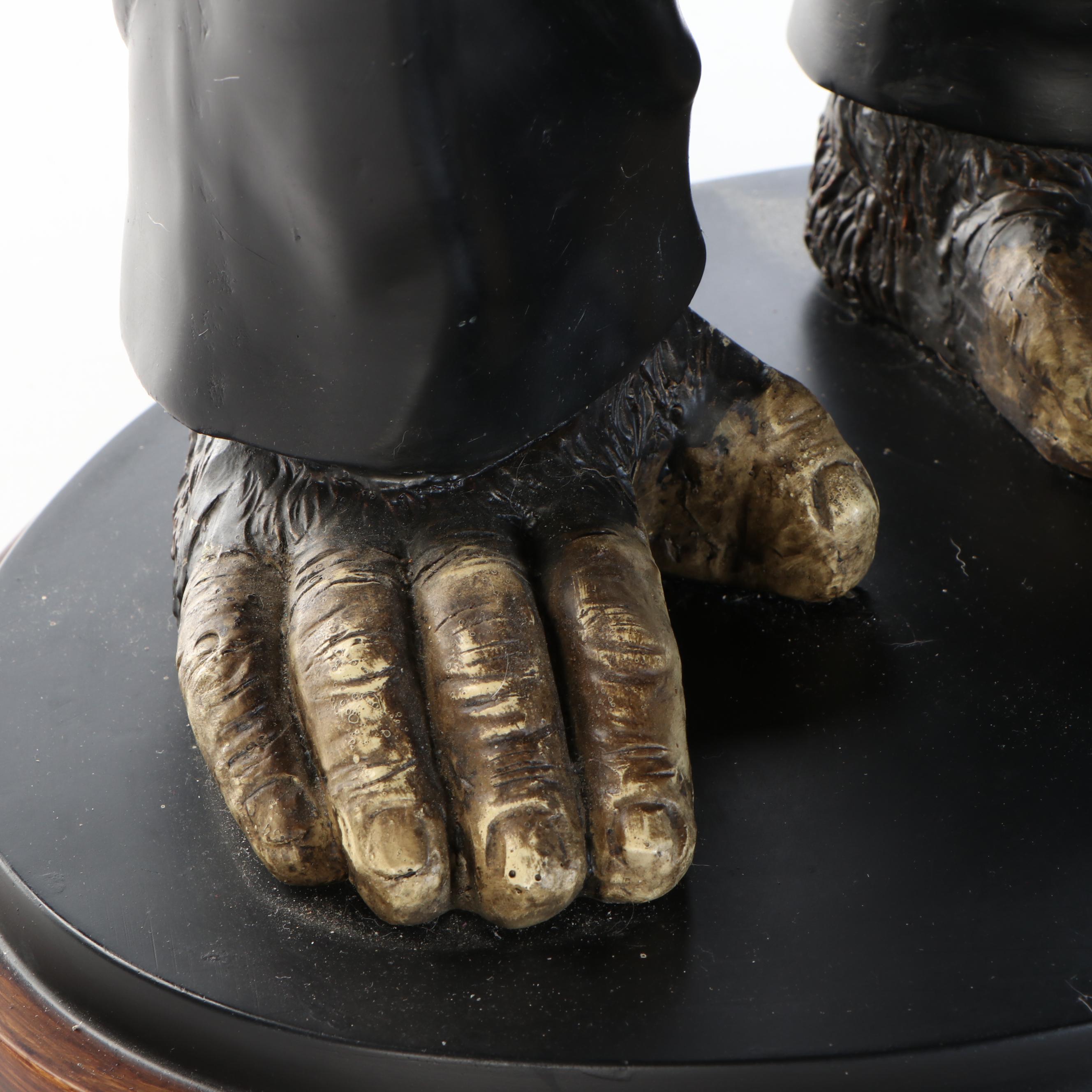 Monkey Butler Resin Figural Side Table