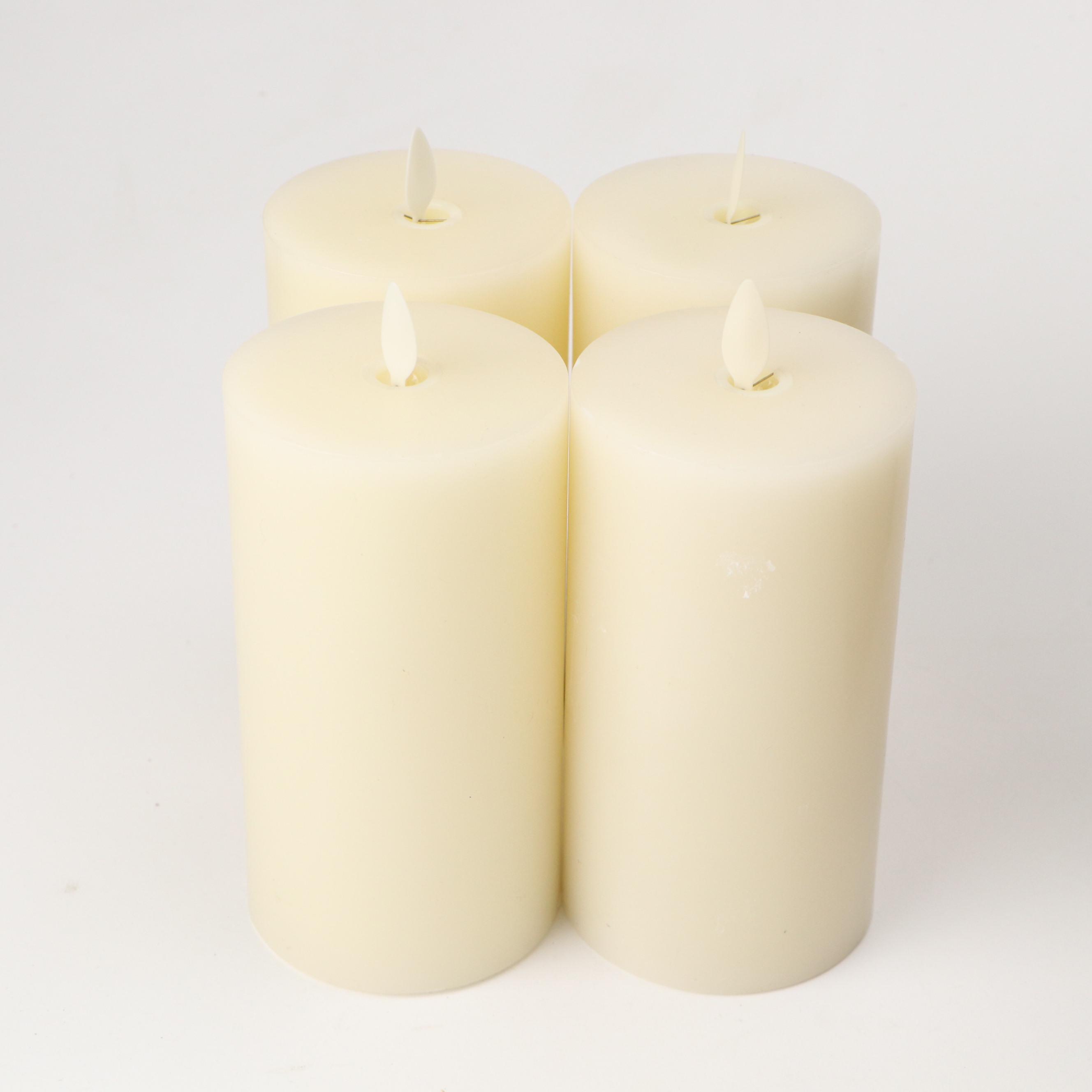 Luminara Battery-Operated Pillar Candles with Lanterns and Terracotta Topiaries
