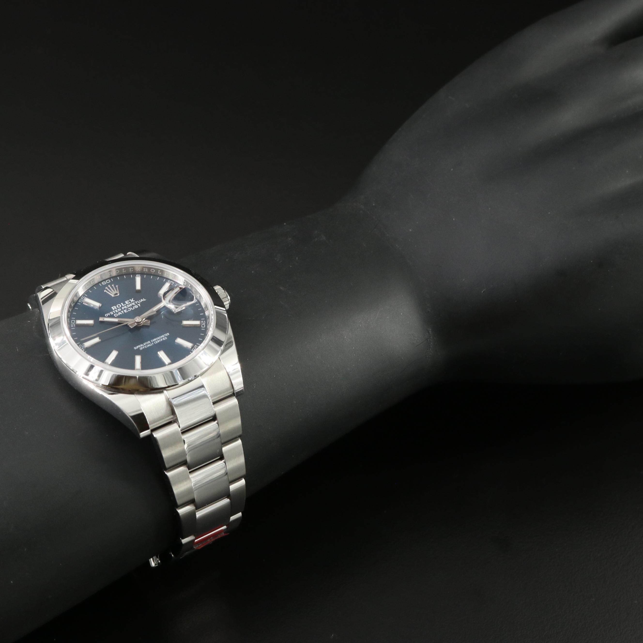 Rolex Datejust Blue 41mm Steel Automatic Watch 126300