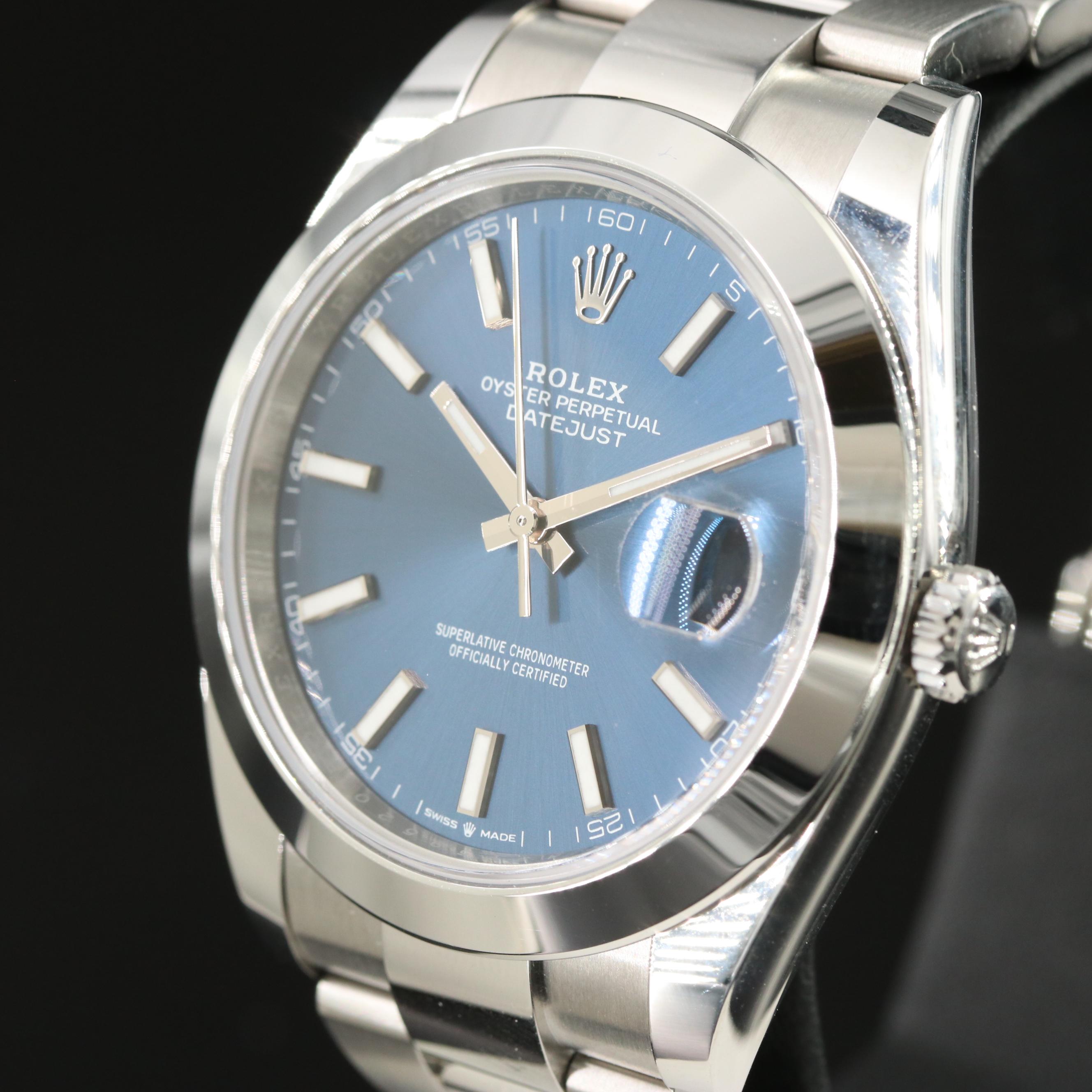Rolex Datejust Blue 41mm Steel Automatic Watch 126300