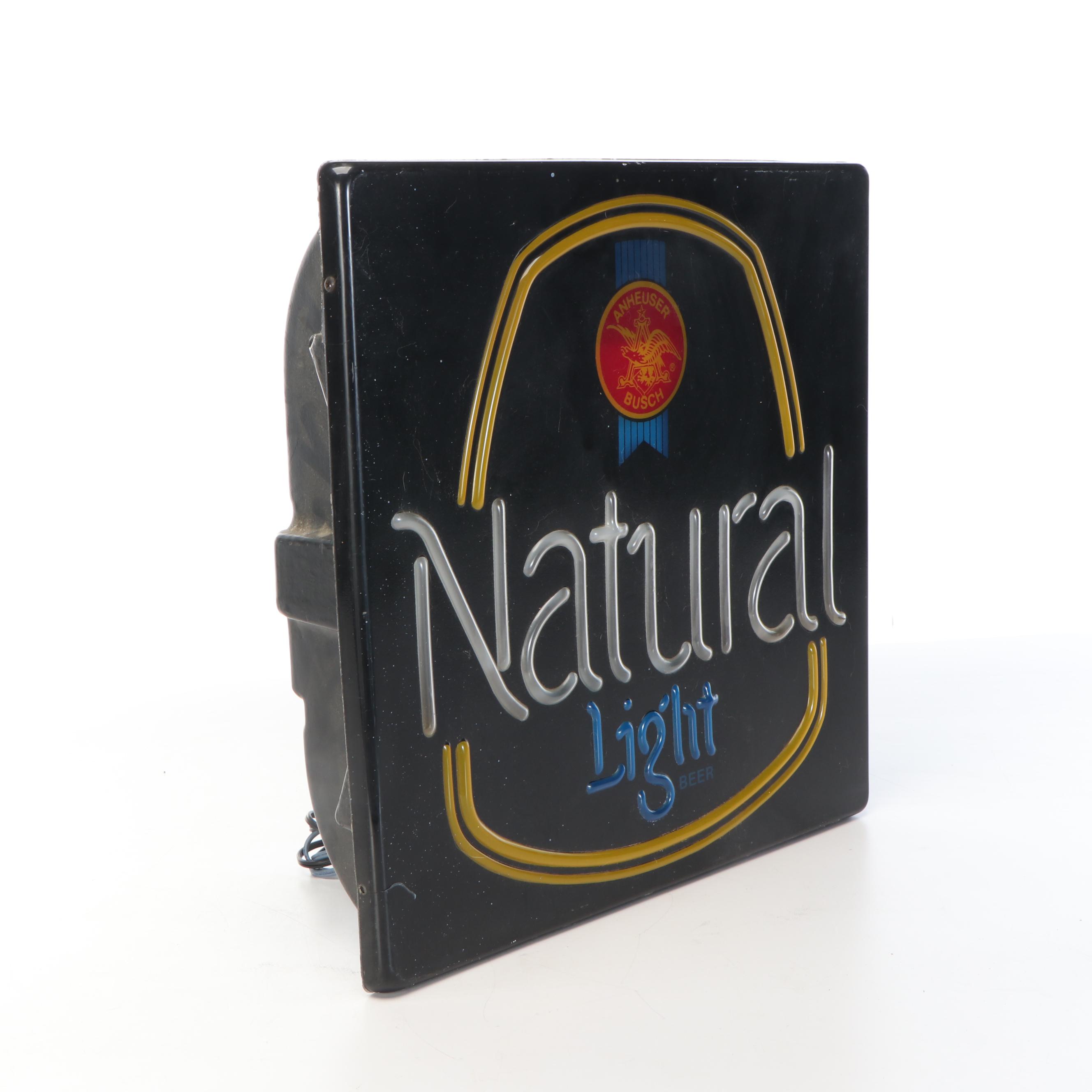 Anheuser-Busch Natural Light Beer Neon Advertising Sign