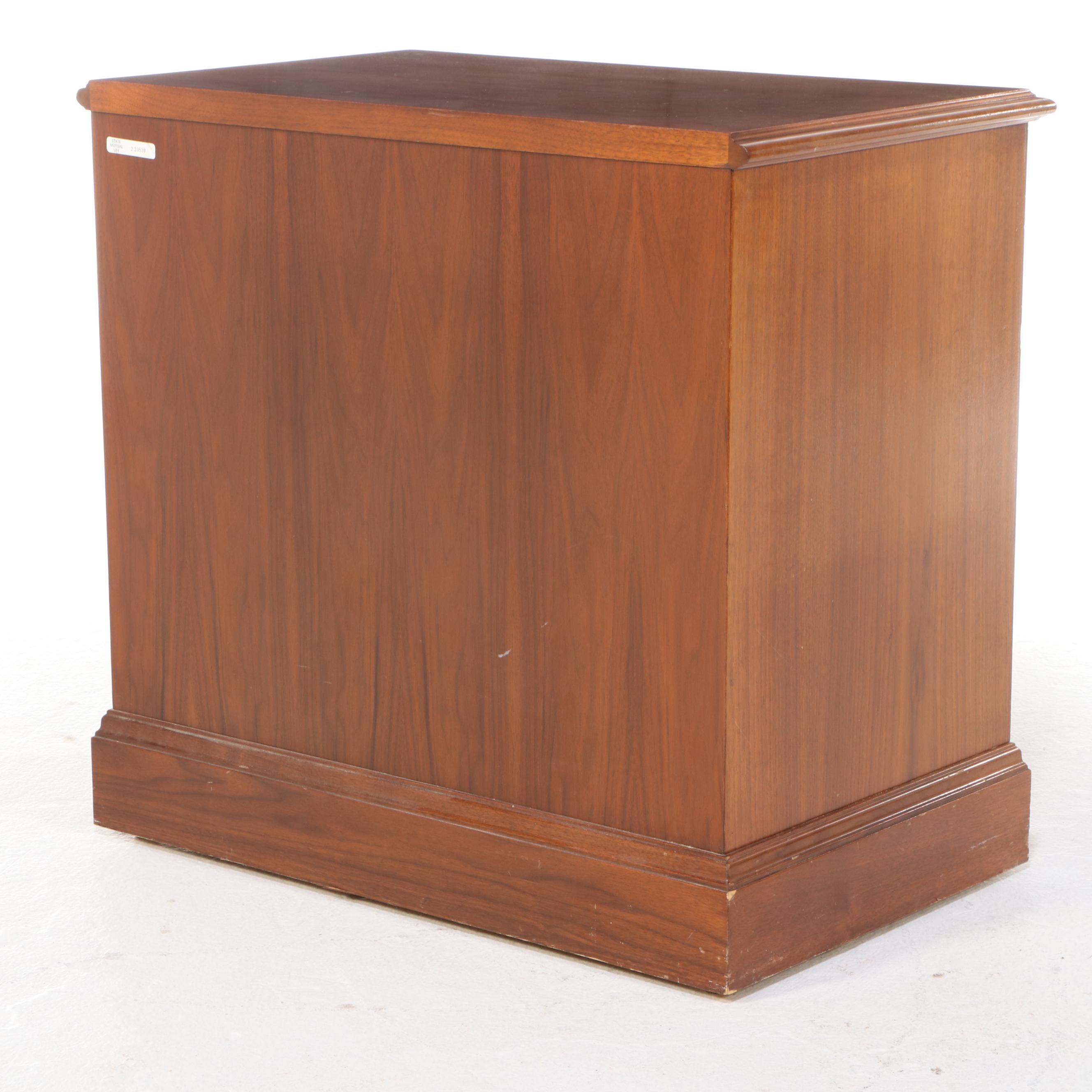 Walnut Two-Drawer Lateral File Cabinet