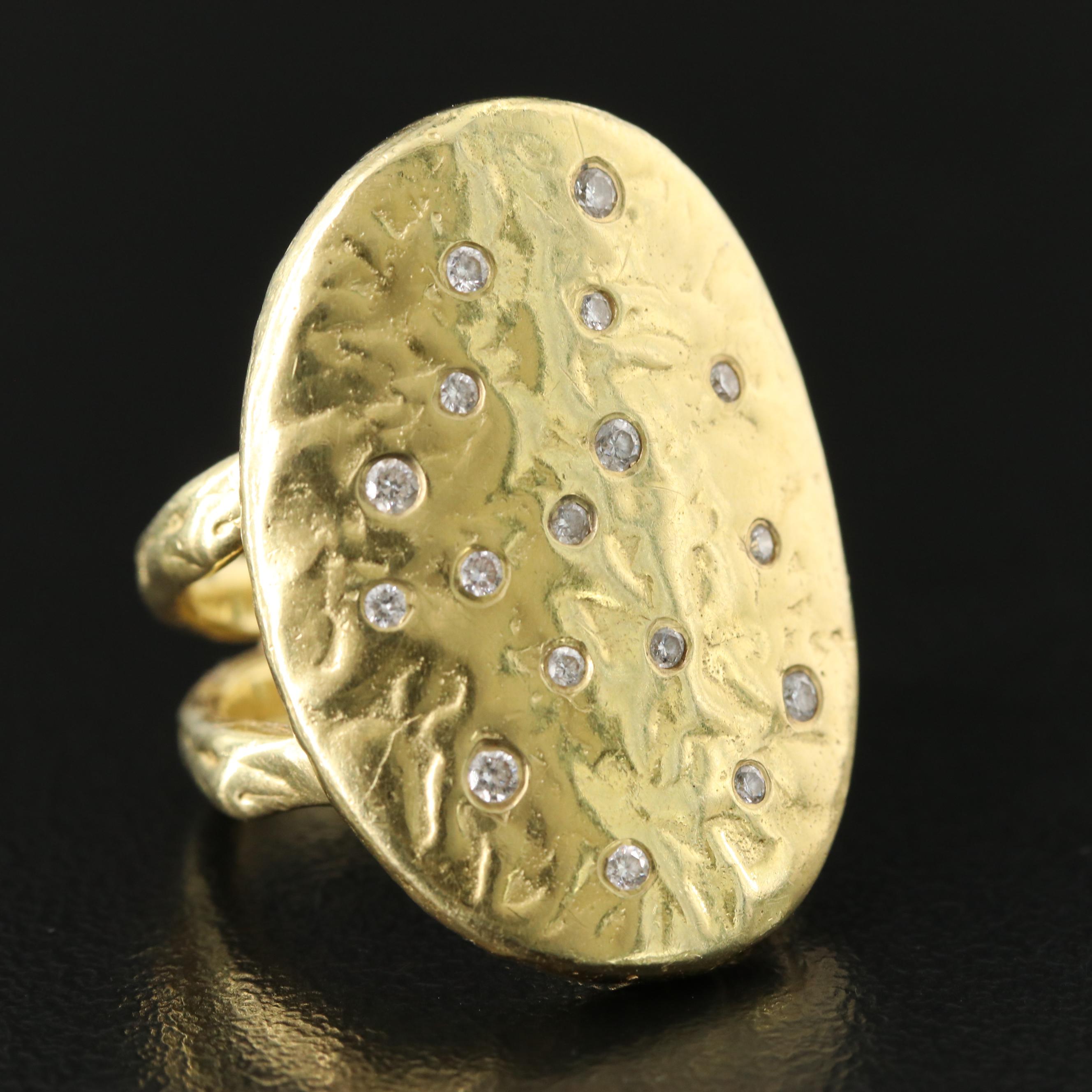 18K 0.33 CTW Diamond Saddle Ring