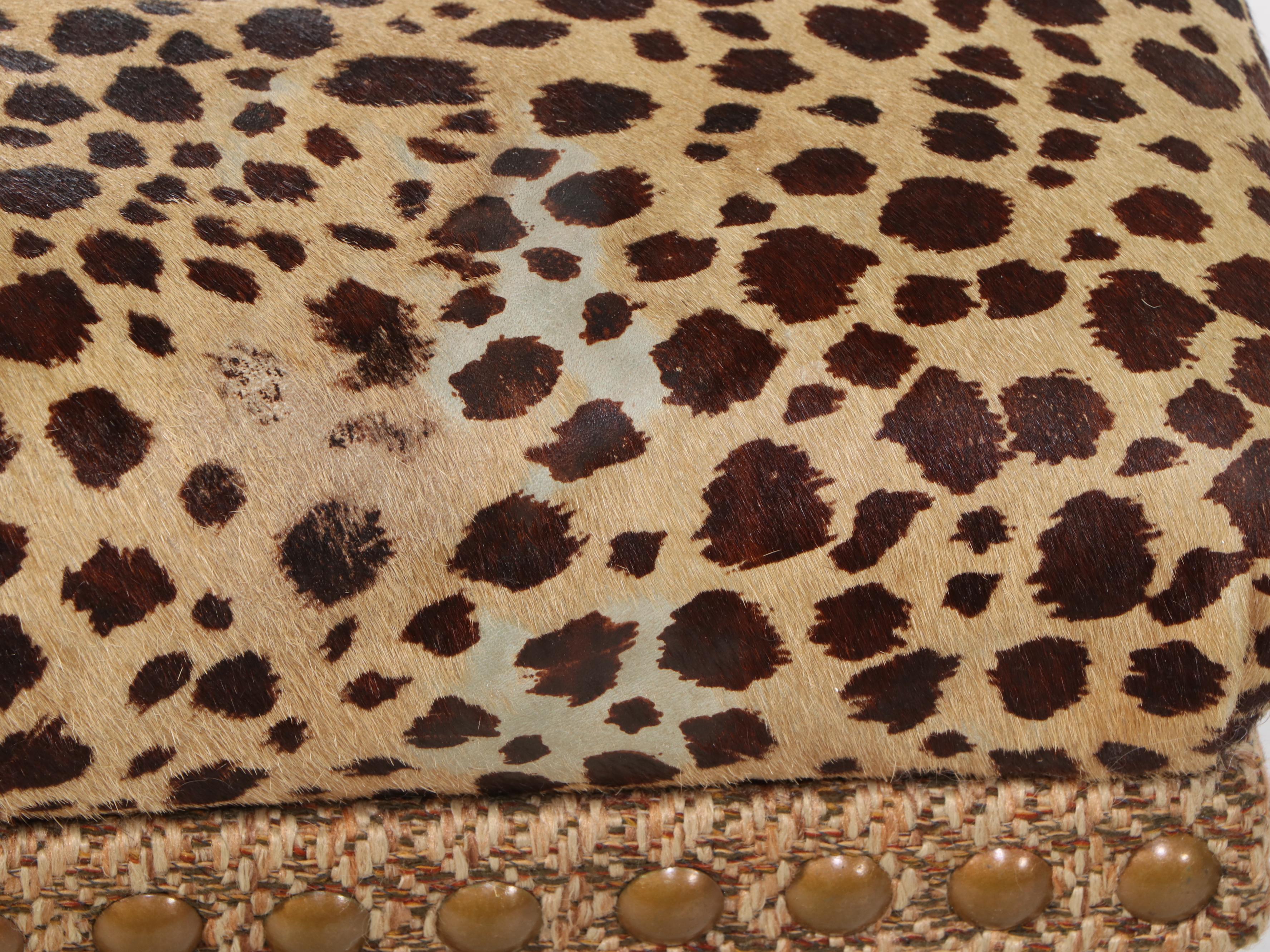 Pair of Thomasville Regency Style Claw Foot Ottomans