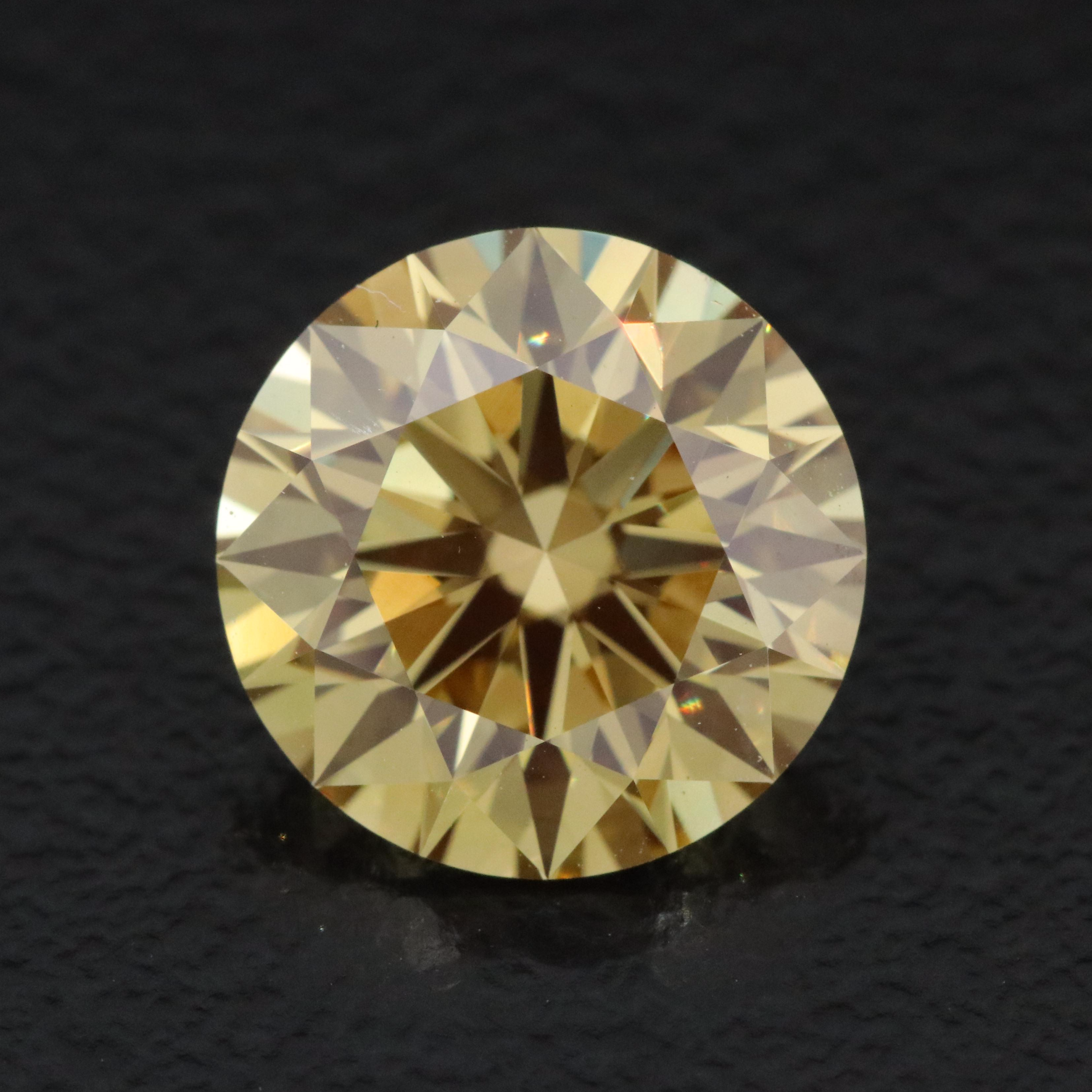 Loose 2.95 CT Lab Grown Fancy Yellow Diamond with IGI Report