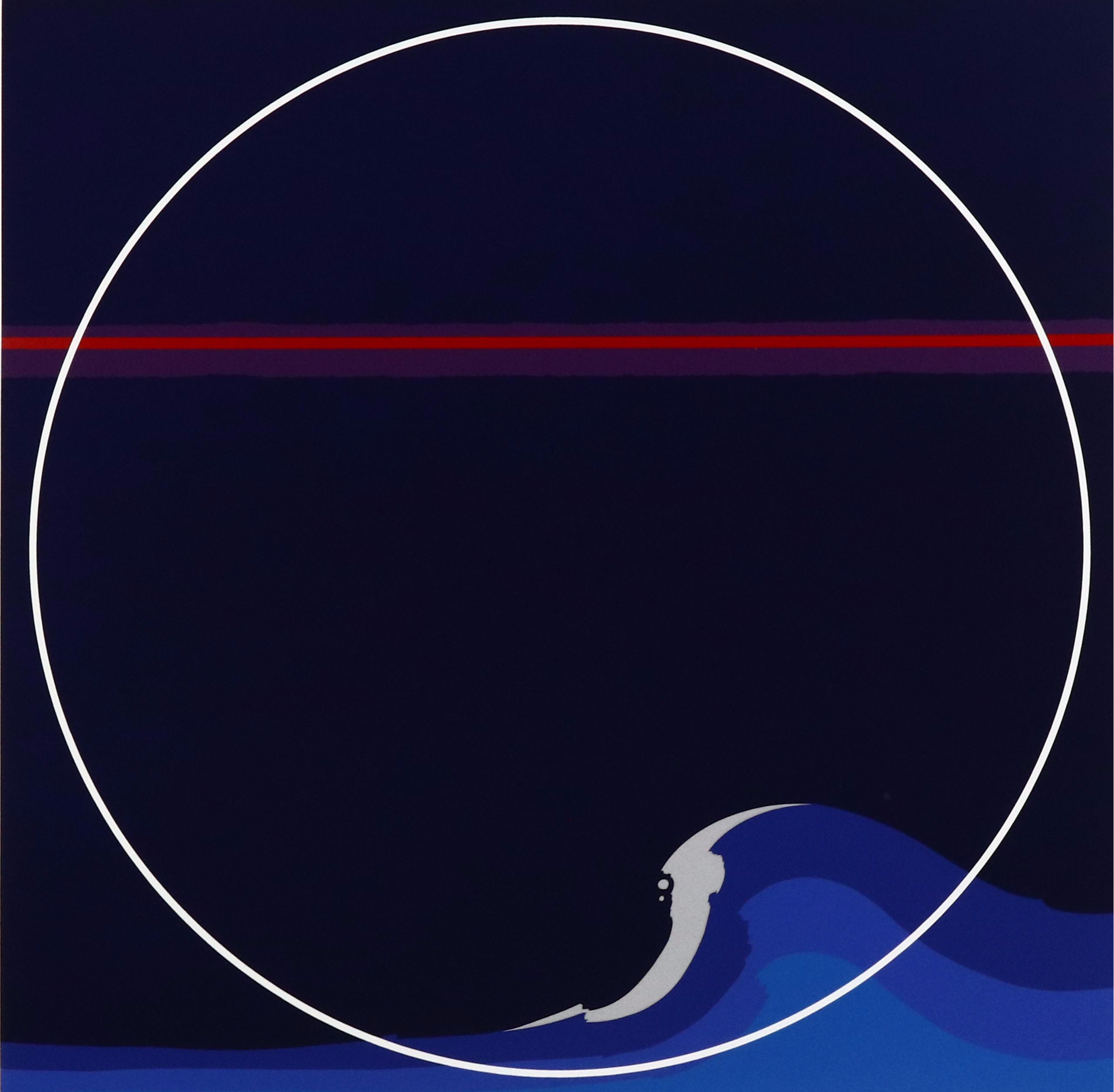 Thomas Whelan Benton Abstract Serigraph "White Cap," 1979